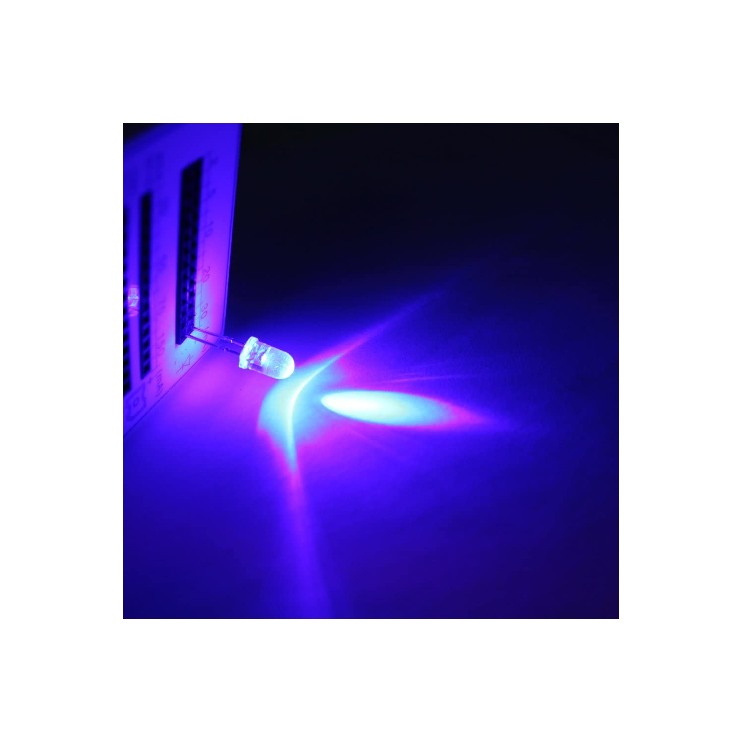 200 pièces DEL de 5 mm, diodes électroluminescentes, 2 broches, couleurs variées, UV/rouge/jaune/vert/bleu/chaud