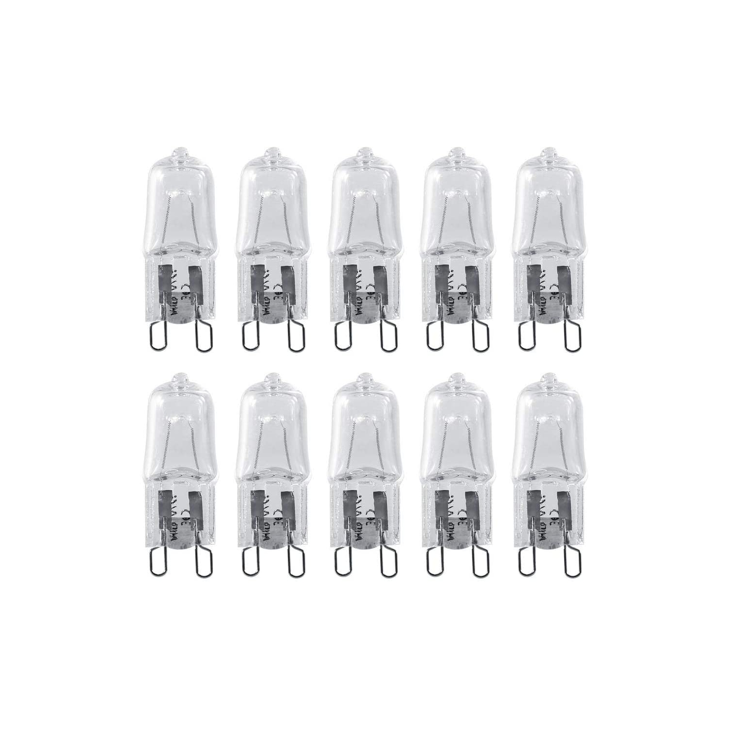 10 Pcs 120V 40W Warm White G9 LED Bulb Halogen Light Bulb Chandelier Bulb Replacement for Accent Lighting