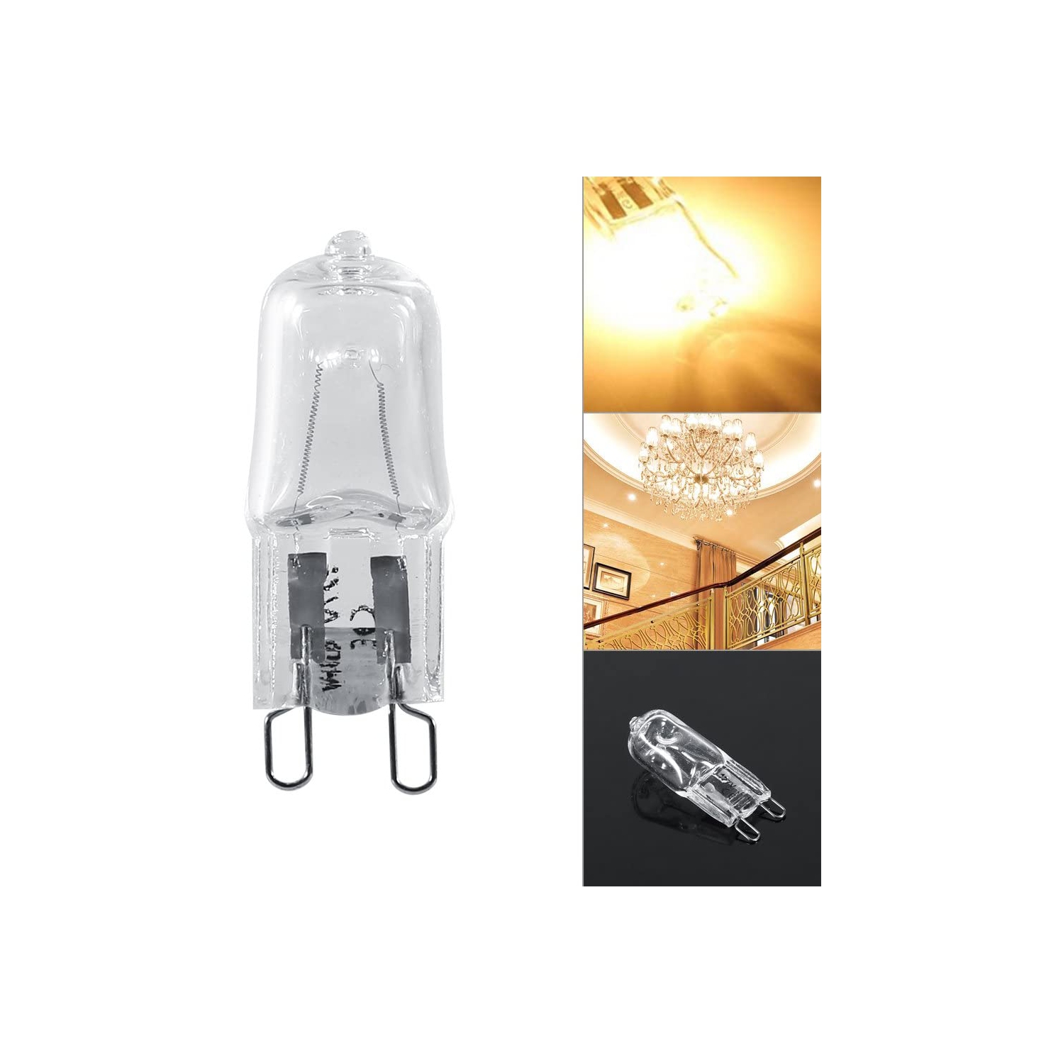 10 Pcs 120V 40W Warm White G9 LED Bulb Halogen Light Bulb Chandelier Bulb Replacement for Accent Lighting