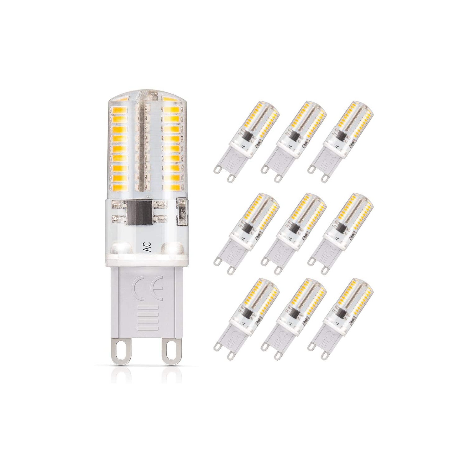 Ampoule DEL G9 de 3 W à intensité variable, équivalent à 30 W blanc doux 3000 K 350 lm, 120 V, paq./10