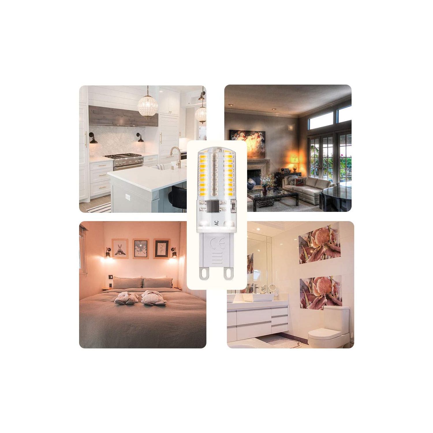 Ampoule DEL G9 de 3 W à intensité variable, équivalent à 30 W blanc doux 3000 K 350 lm, 120 V, paq./10
