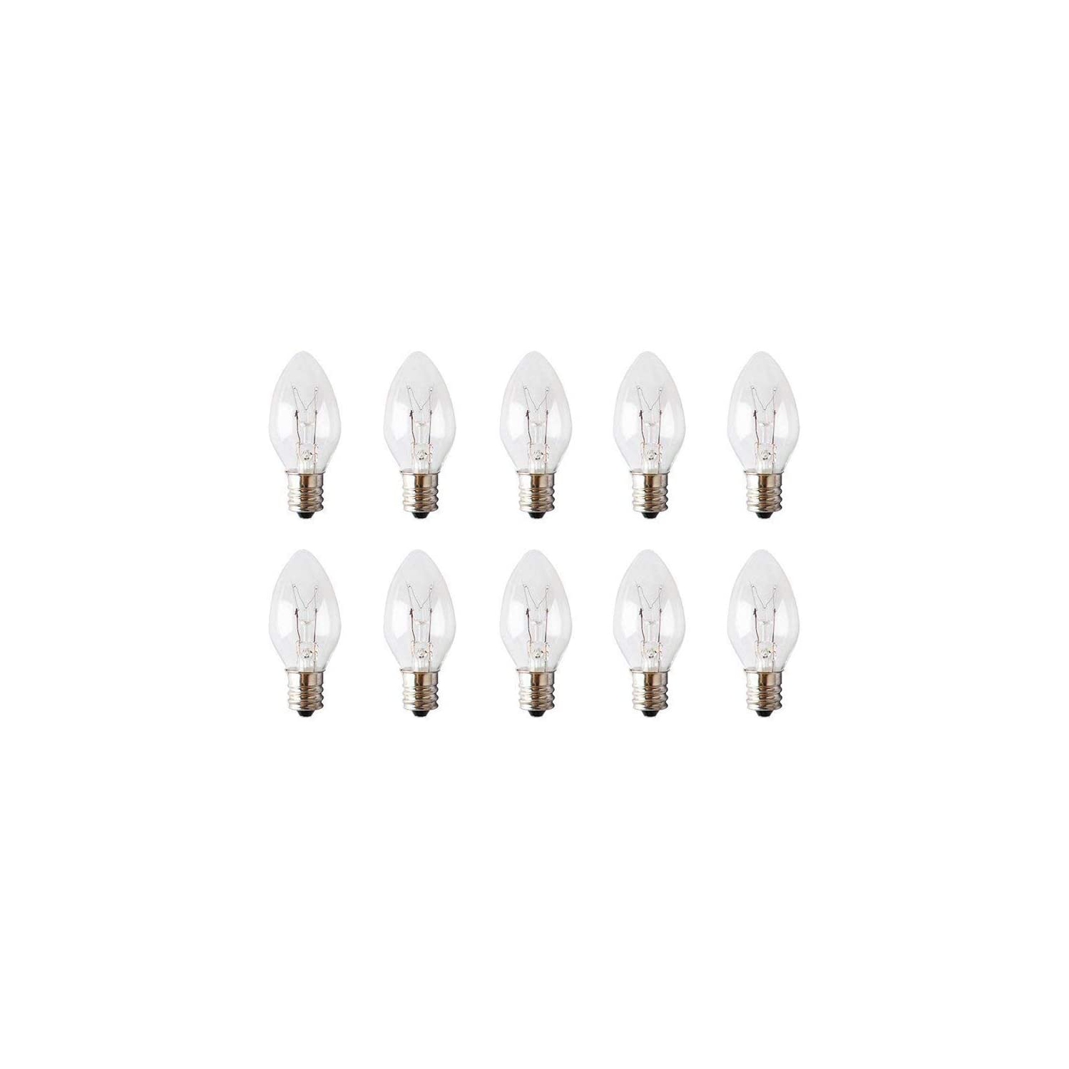 15WE12 15 Watt Light Bulbs Compatible with Scentsy - Plug in Nightlight Warmer Wax Diffuser C7 Replacement Bulbs 15W