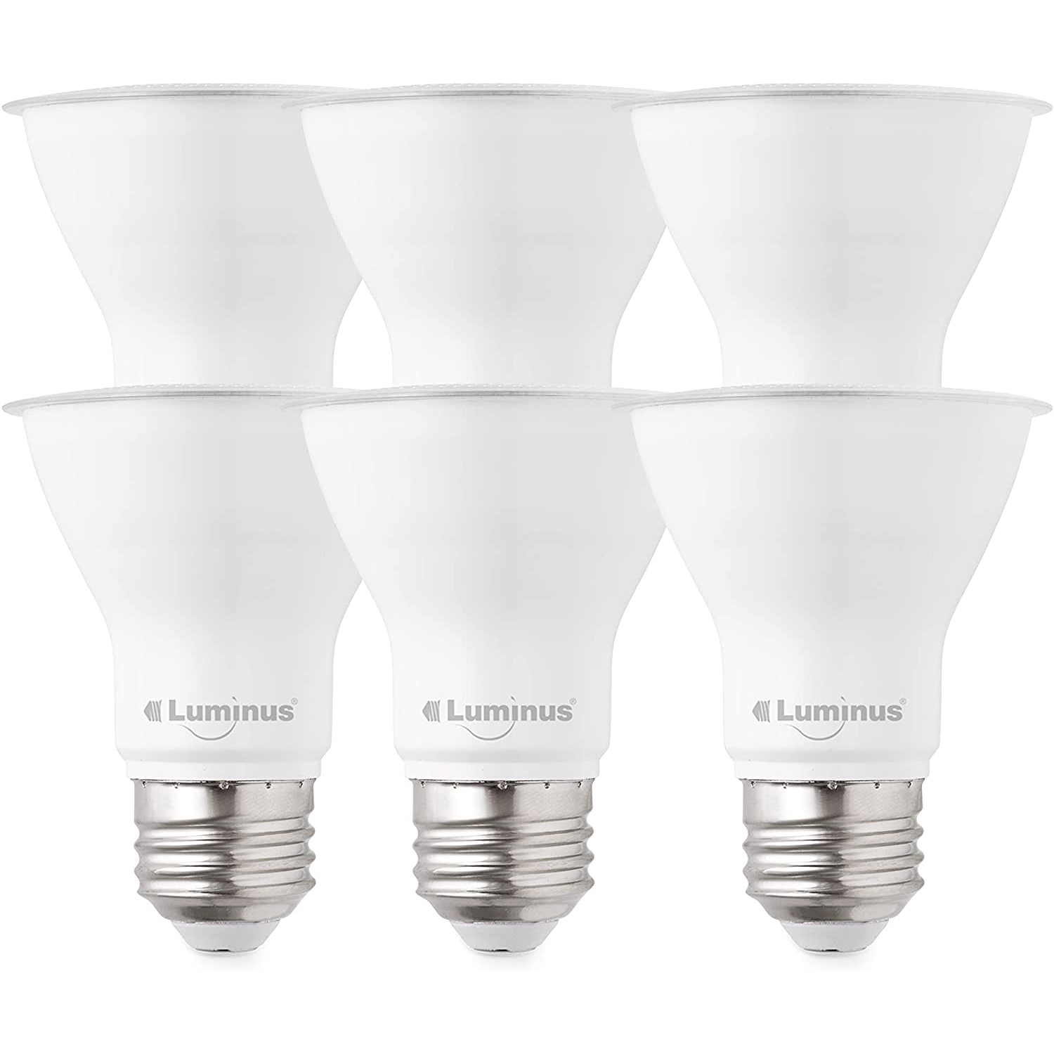 Flood-7W 550 Lumens Daylight 5000K Dimmable Led Light Bulb-6 Pack, Par20, Bright White