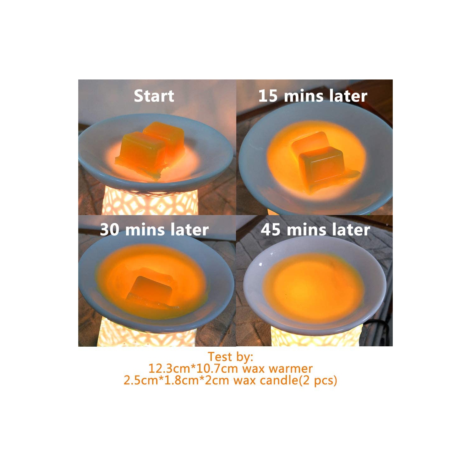 Paquet de 4 ampoules chauffantes en cire, ampoules de 20 watts pour réchauds parfumés de taille moyenne, ampoule incandescente Globe E12 G30,