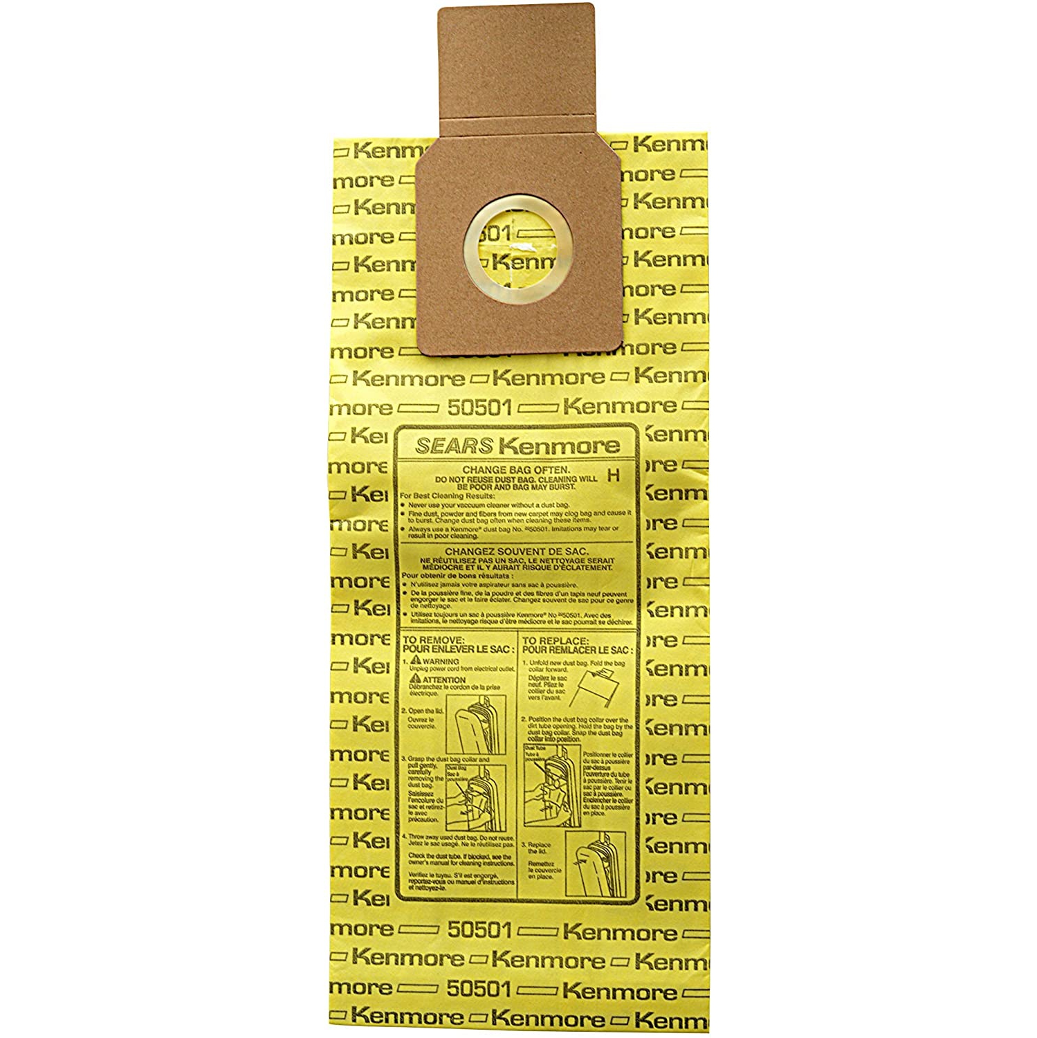 Micro-Lined Vacuum Bags. Genuine Upright Vacuum Cleaners. Package of 6 Bags