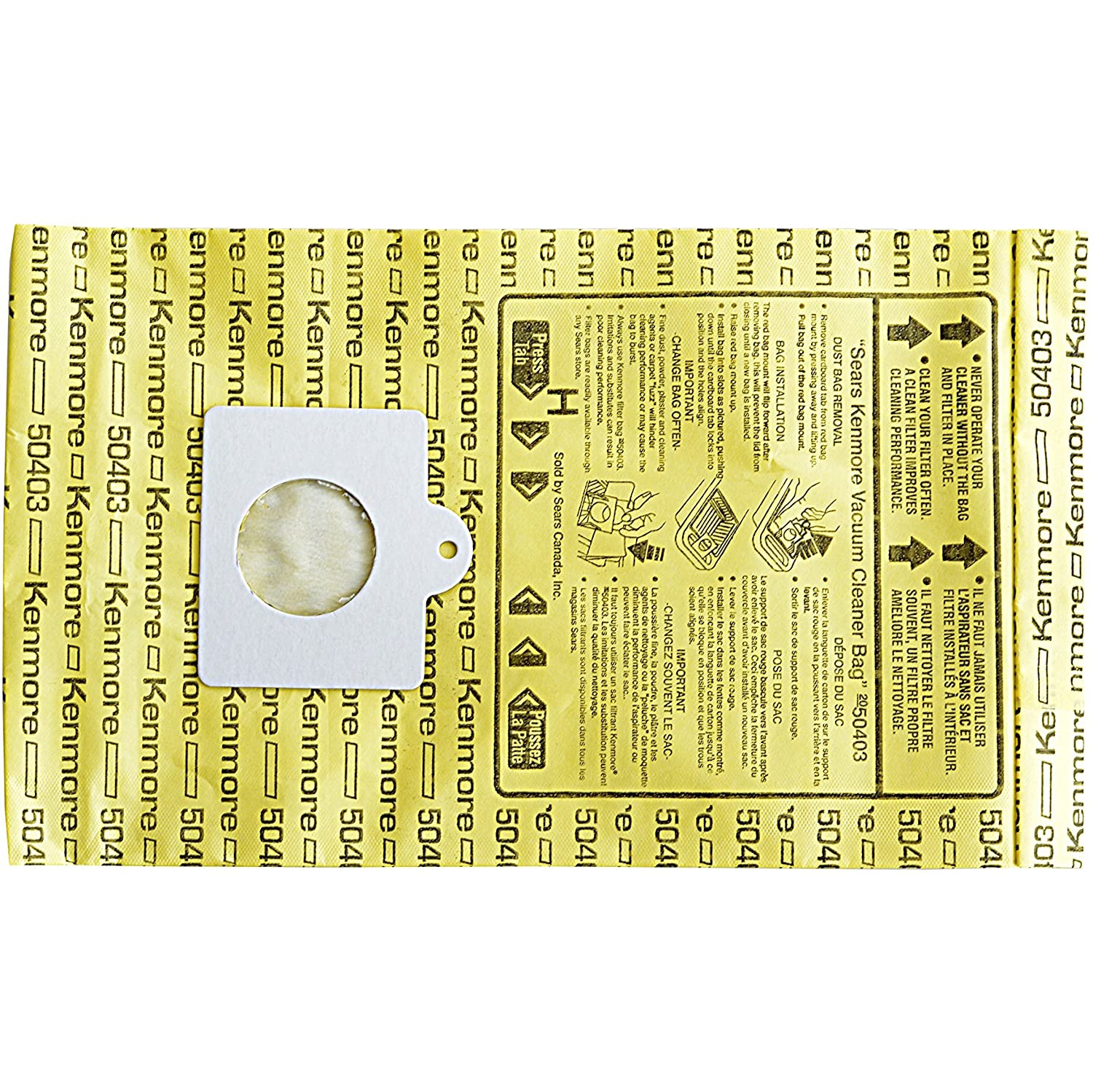 Disposable Canister Vacuum Cleaner Bags 50403, 10-count