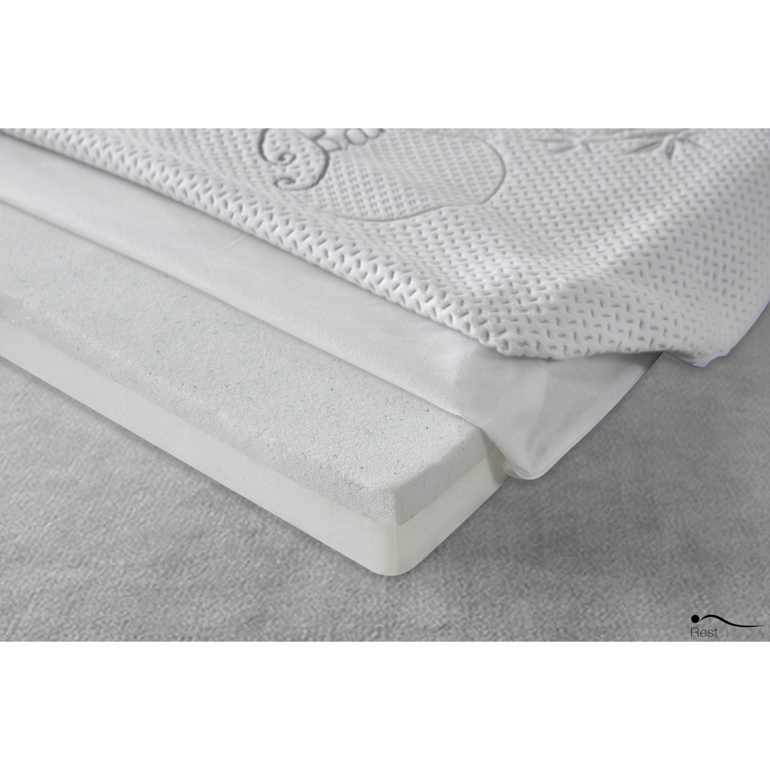 Rest Therapy 3 Inch Invigorate Bamboo Cool Gel Memory Foam Dog or Cat Bed Pet Mattress