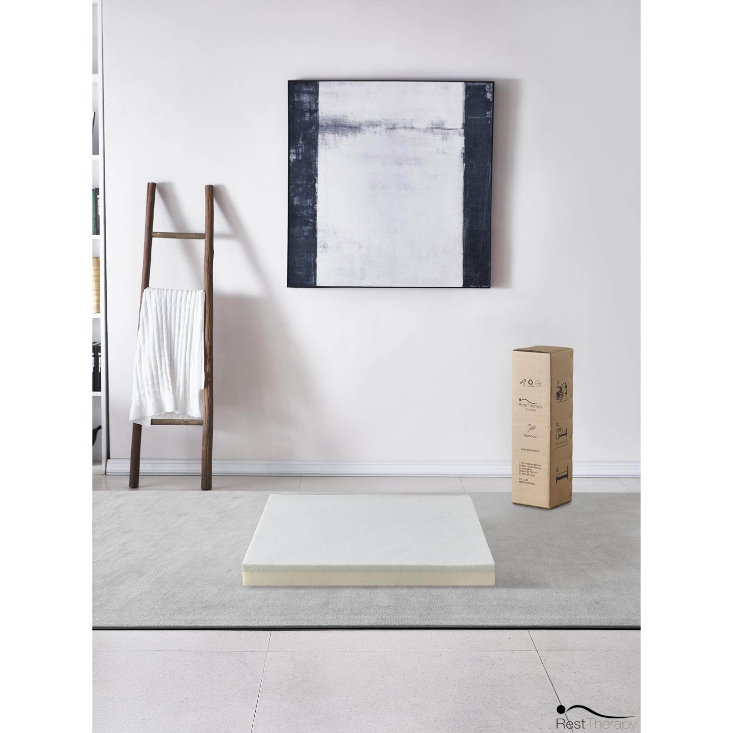 Matelas en mousse à mémoire en gel frais en bambou de 3&nbsp;po Invigorate de Repose Therapy pour chien ou chat