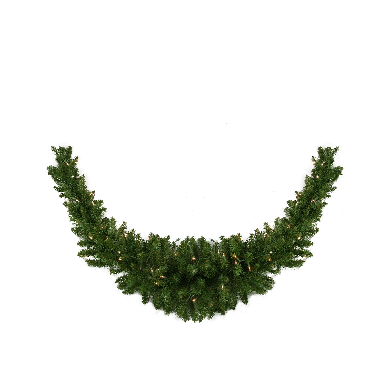 60" Pre-Lit Eastern Pine Artificial Christmas Swag - Clear Lights