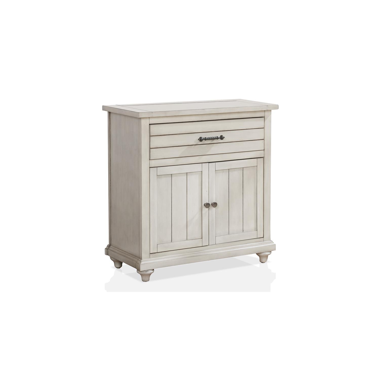 Furniture of America Bombas Wood 1-Drawer Hallway Cabinet in Antique White