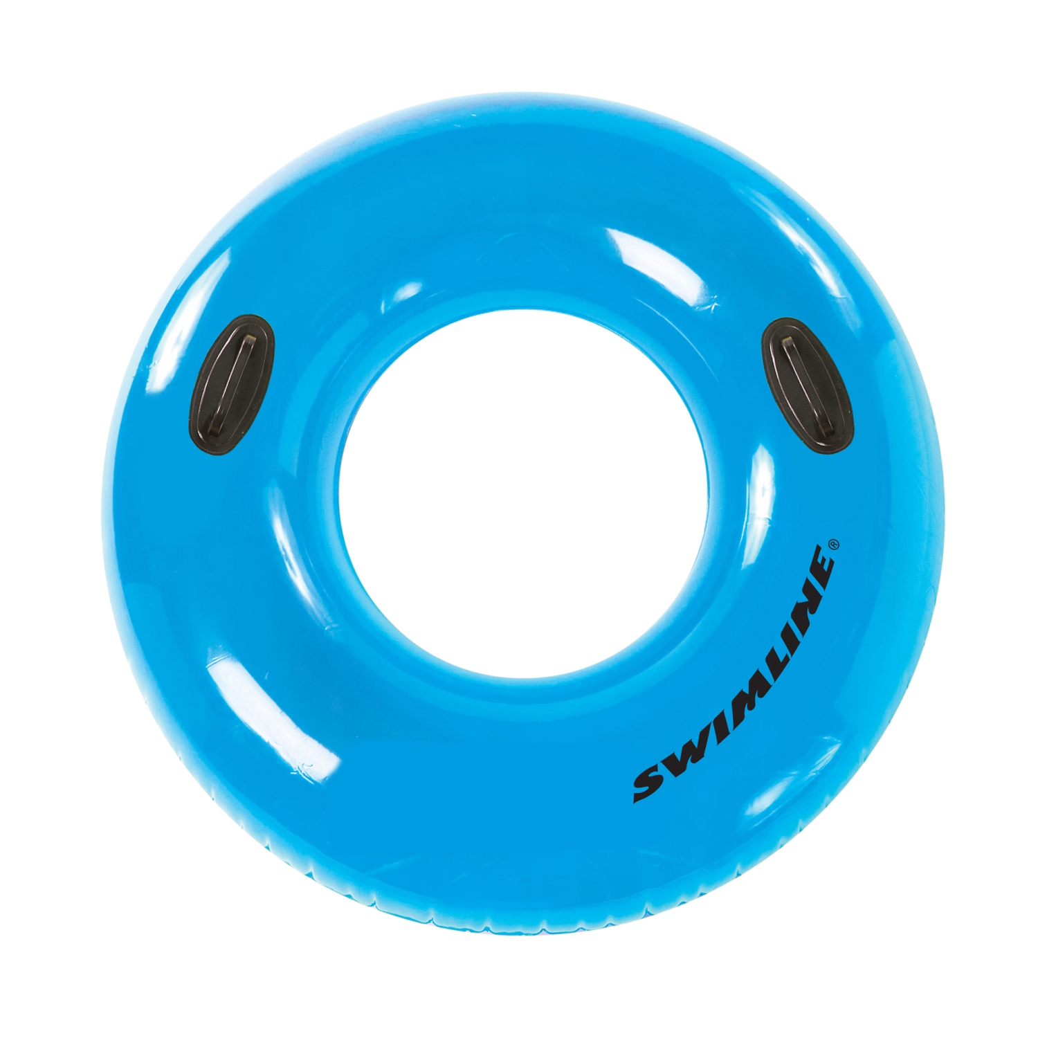 Blue Swimming Pool Water Park Style Inflatable Handle Ring Suitable for Ages 4 and Up 48"