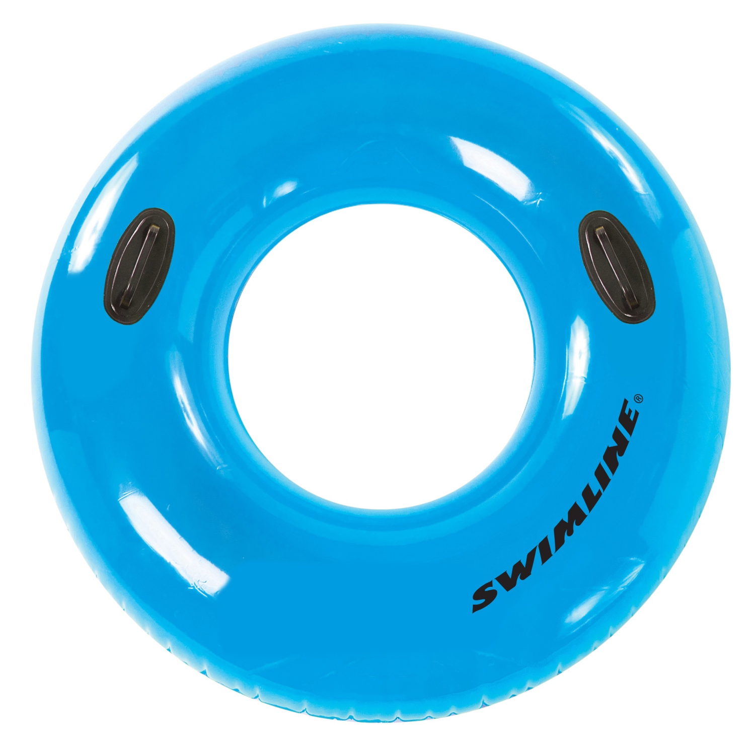 Blue Swimming Pool Water Park Style Inflatable Handle Ring Suitable for Ages 4 and Up 48"