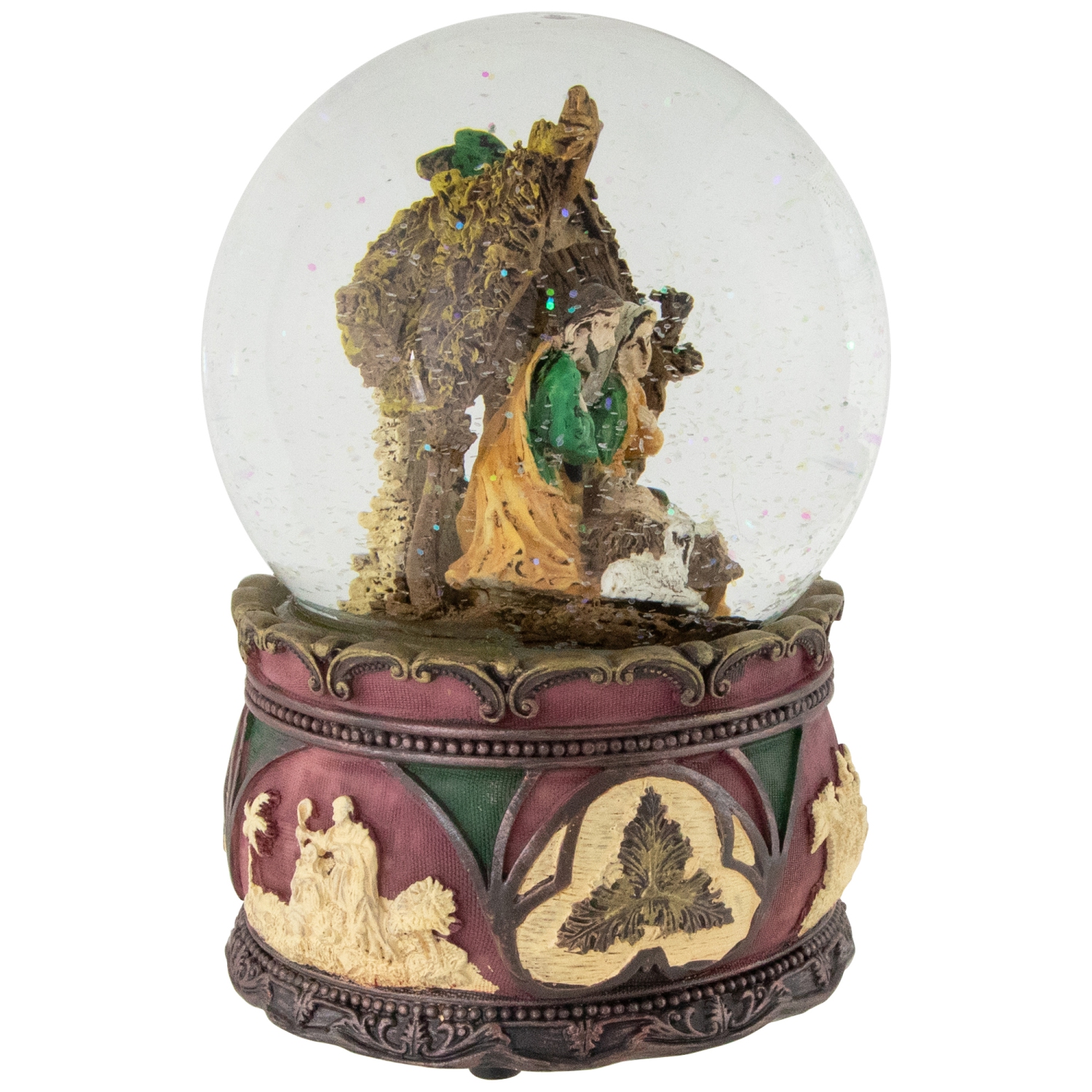 5.75" Holy Family Nativity Scene Christmas Snow Globe