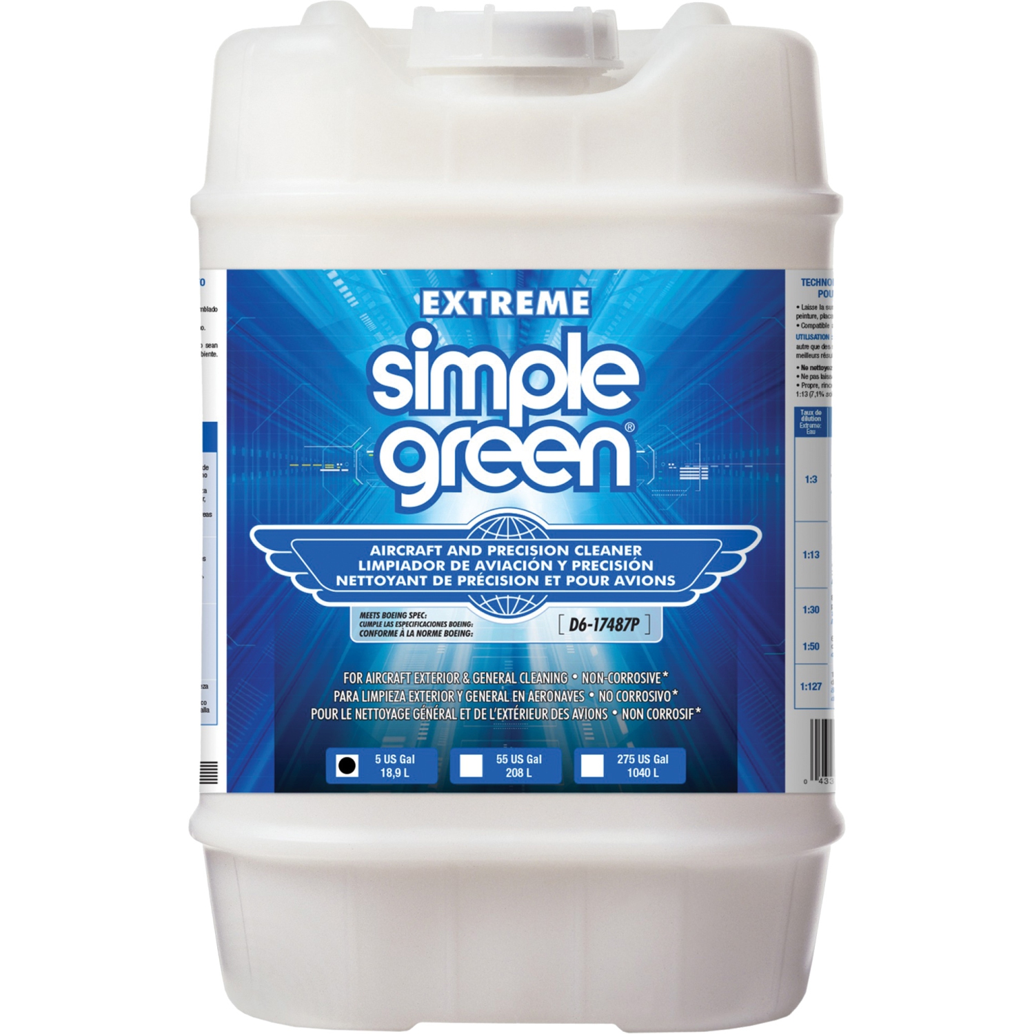 Simple Vert 5 Gal. Carafe de nettoyage Extreme Aircraft et Precision