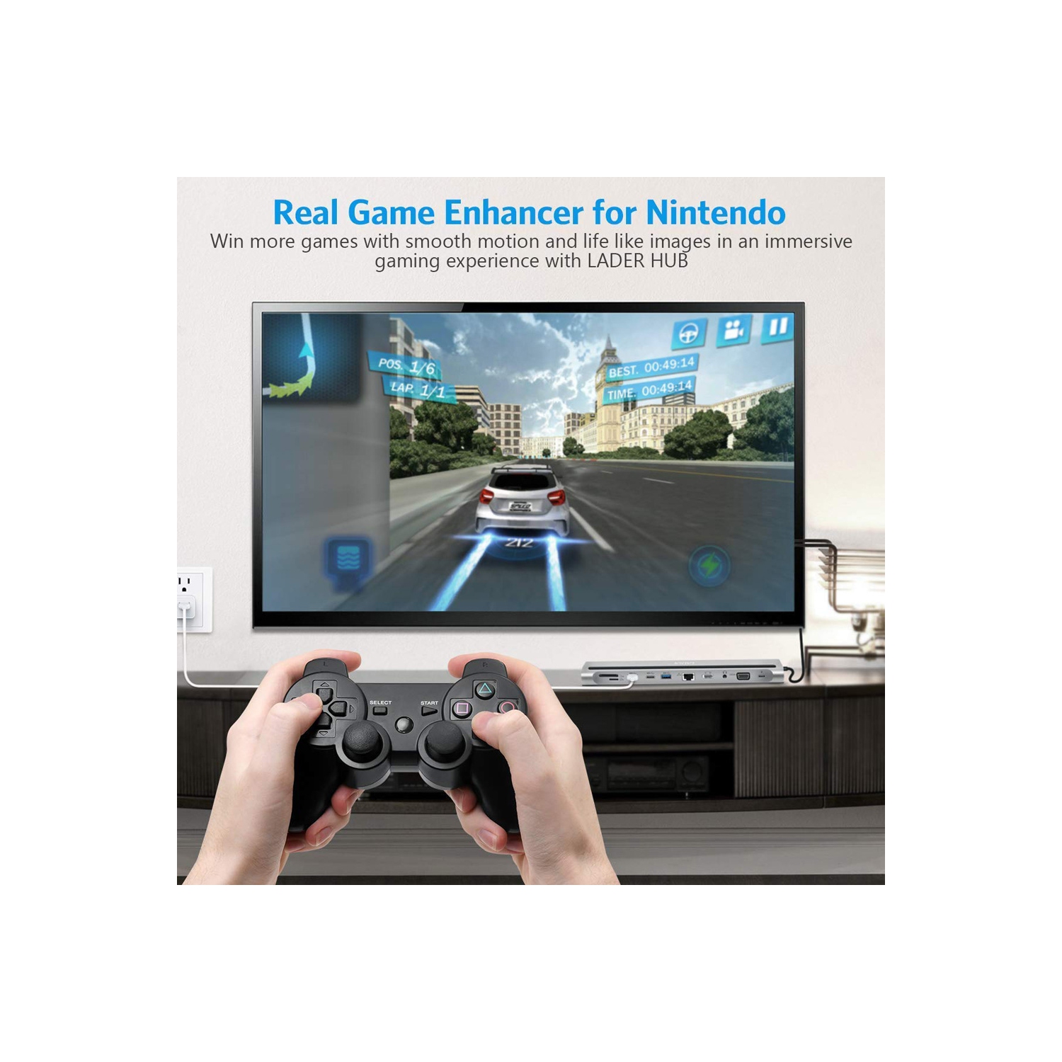 axGear USBC Type C 3.1 3.0 Station d'accueil HUB VGA HDMI Video Giga Lan Card Reader