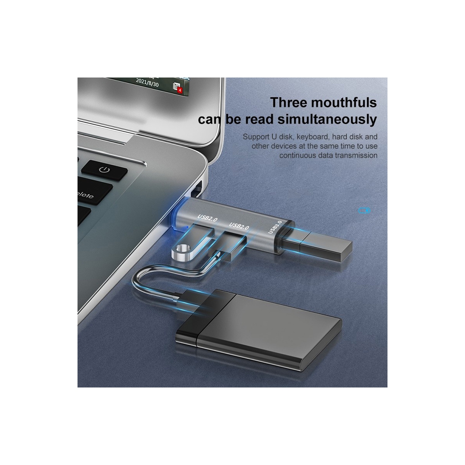 axGear HUB USB Type C vers USB 3.0 Adaptateur de port de données USB-C 3.1 vers USB 2.0 Hub