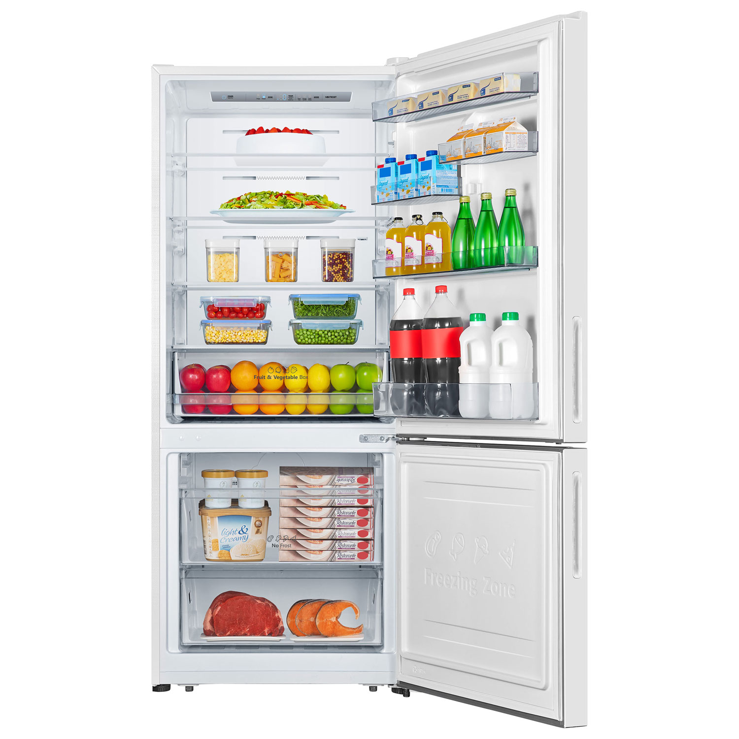 Hisense 28" 14.7 Cu. Ft. Counter-Depth Bottom Freezer Refrigerator - White