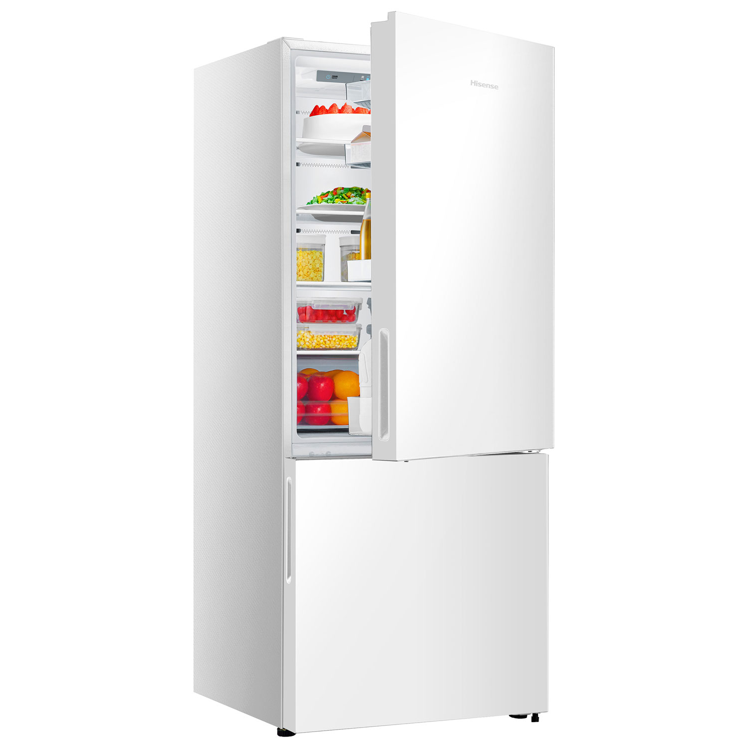 Hisense 28" 14.7 Cu. Ft. Counter-Depth Bottom Freezer Refrigerator - White
