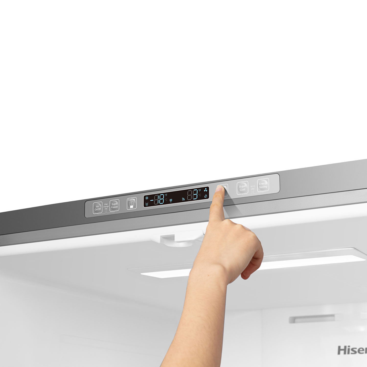 Réfrigérateur à deux portes 26,6 pi³ 36 po avec distributeur d'eau de Hisense - Inox