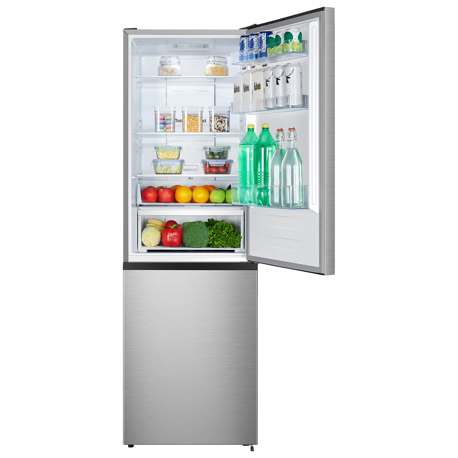 Hisense 24" 10.8 Cu. Ft. Counter-Depth Bottom Freezer Refrigerator - Titanium