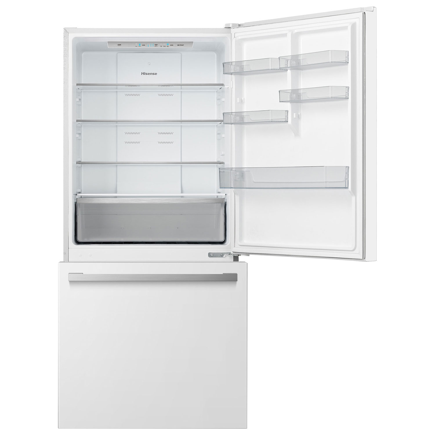 Hisense 32" 17.2 Cu. Ft. Counter-Depth Bottom Freezer Refrigerator - White