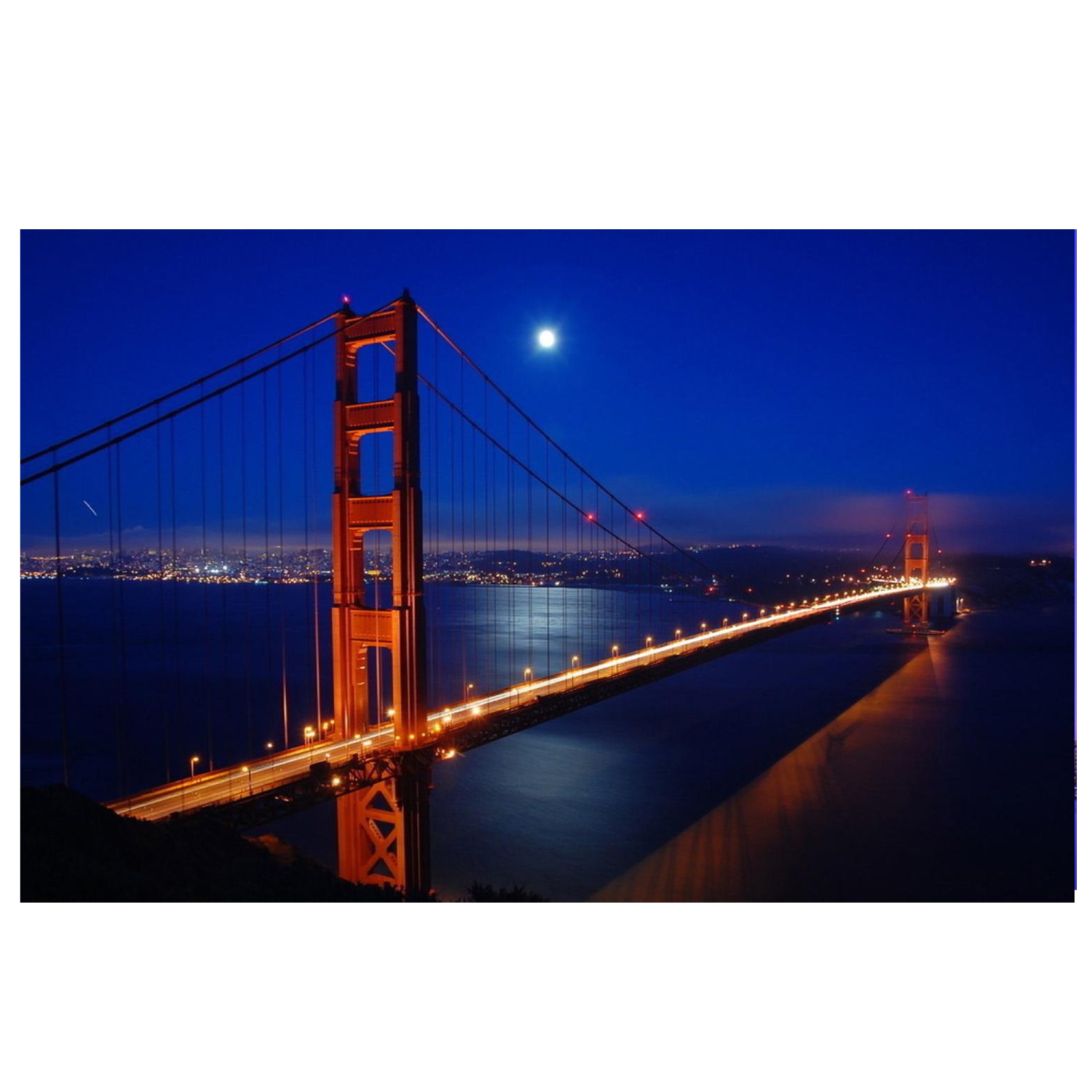 LED Lighted San Francisco Golden Gate Bridge Canvas Wall Art 15.75" x 23.5"