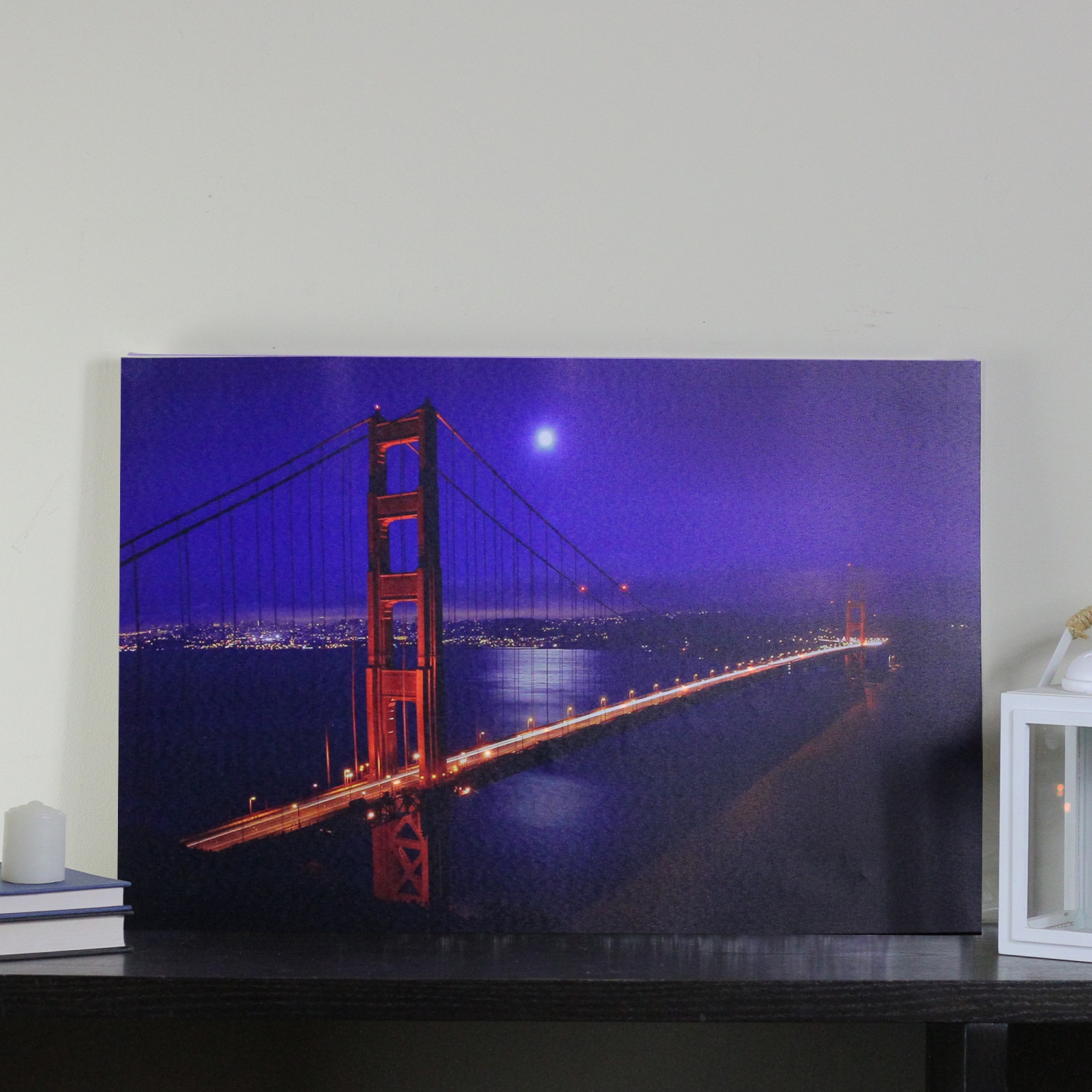LED Lighted San Francisco Golden Gate Bridge Canvas Wall Art 15.75" x 23.5"