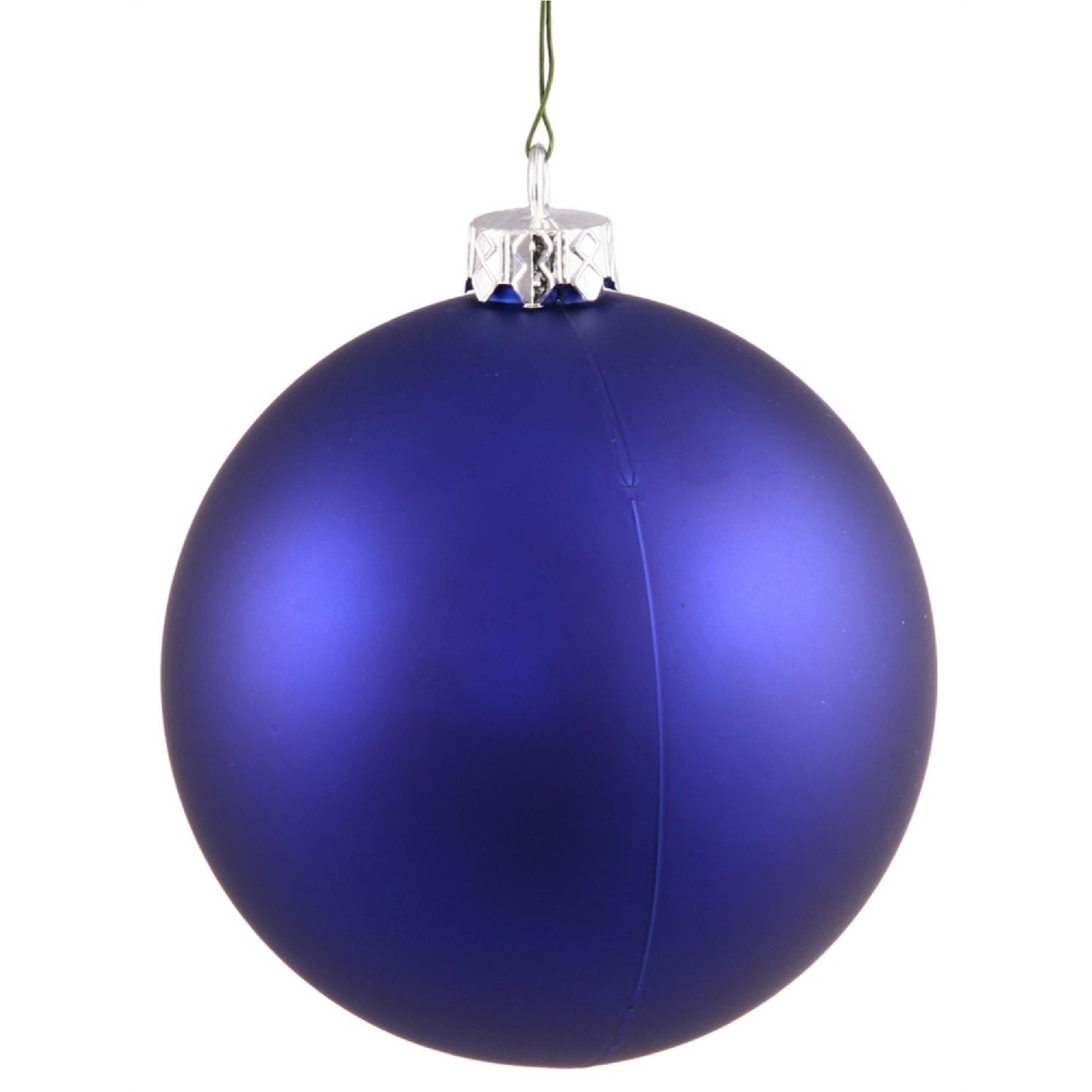 Matte Cobalt Blue Shatterproof Christmas Ball Ornament 2.75"