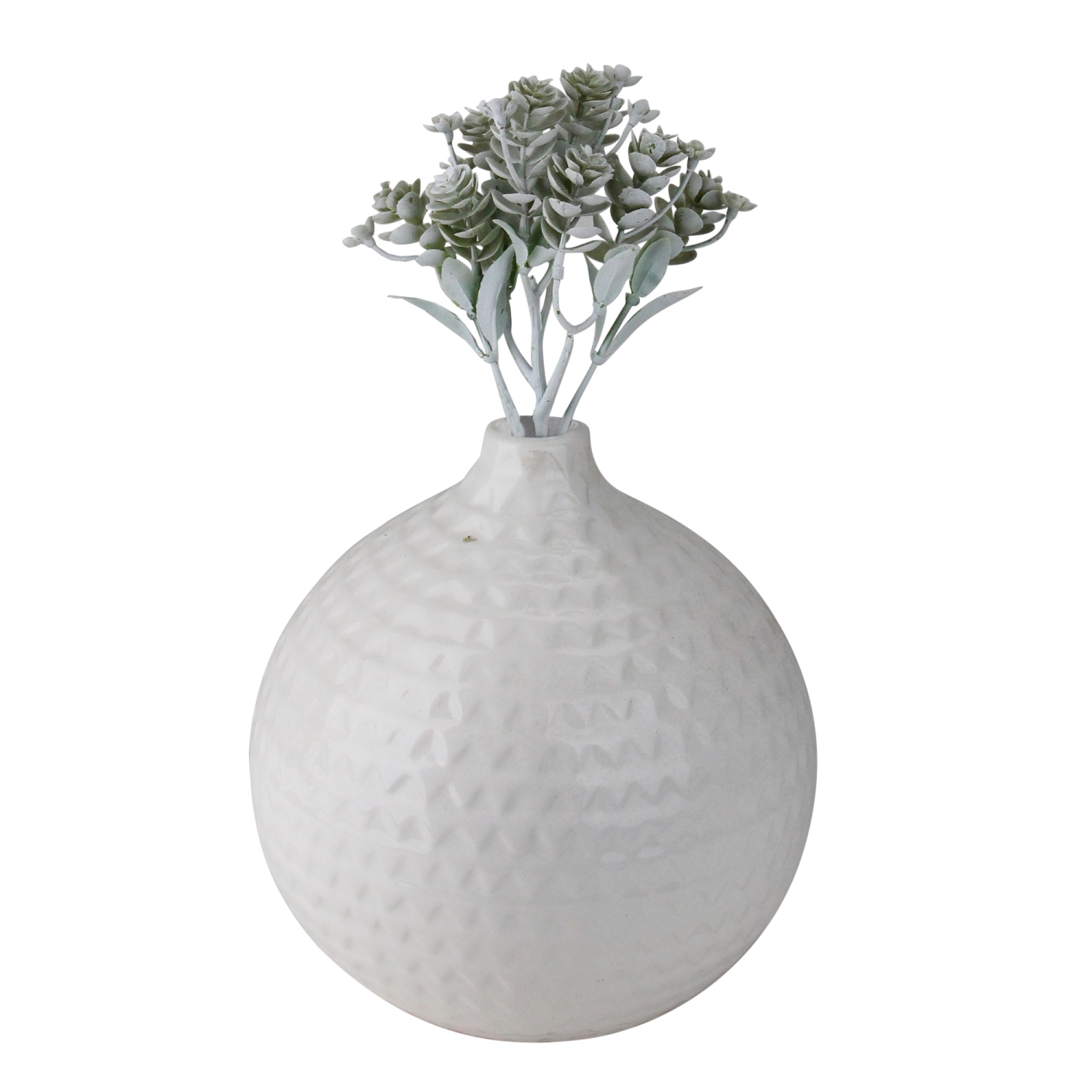 11.75" White and Mint Green Sedum Artificial Christmas Spray