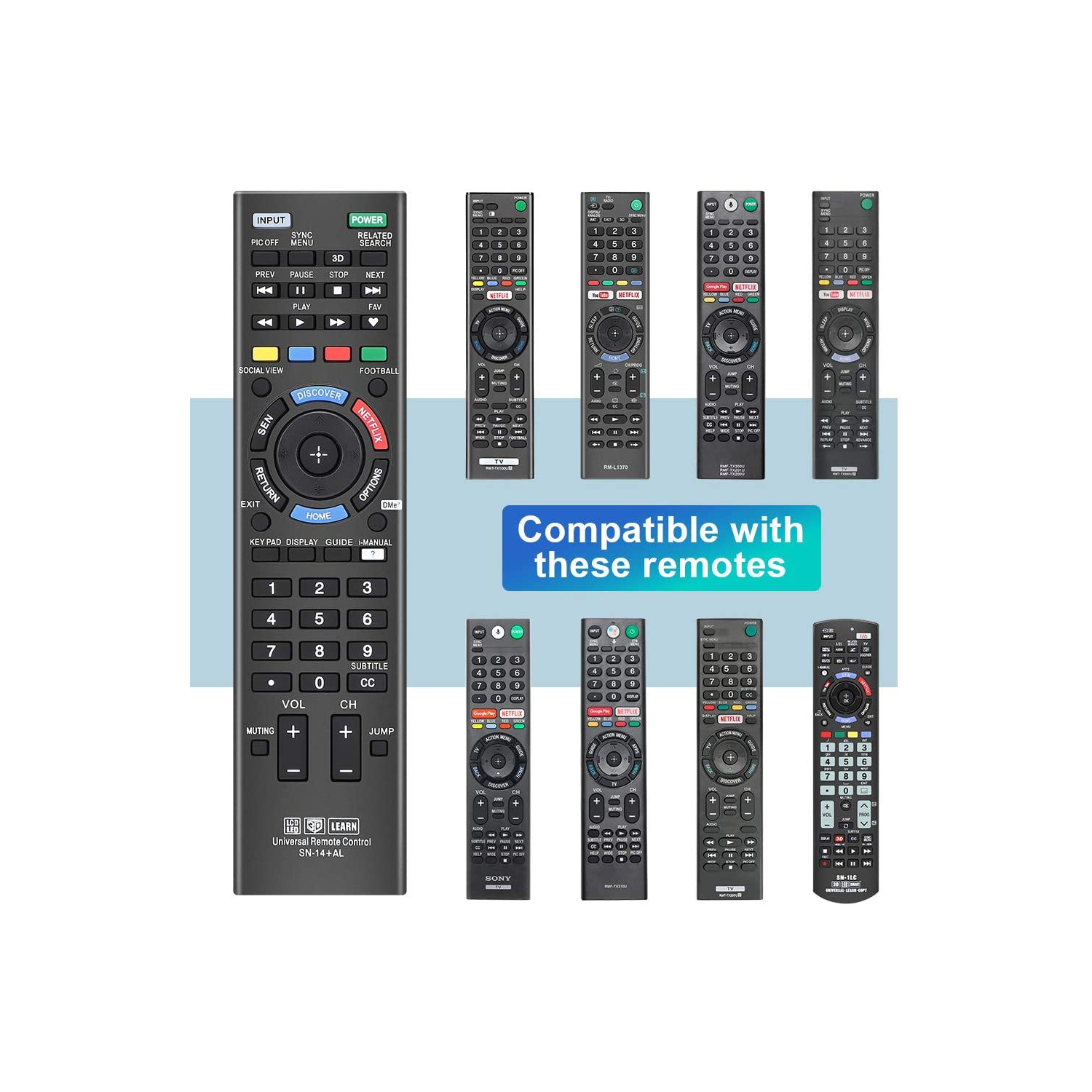 Universal Remote Control for Almost All Sony RM-YD005 RM-YD014 RM-YD018 RM-YD021 RM-YD024 RM-YD025 YD026