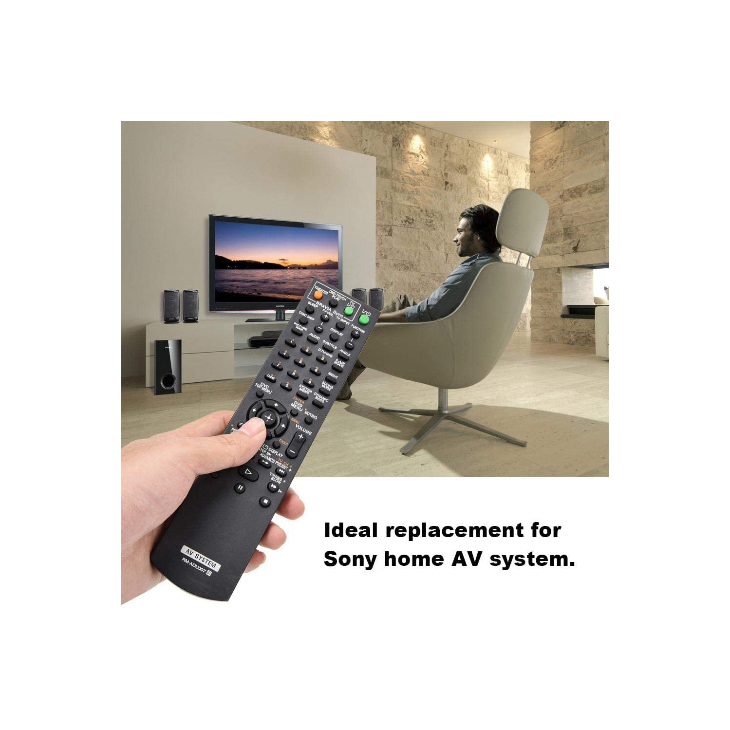 Universal Wireless Remote Control, Smart Remote Controller Replacement for Sony AV Audio System RM-ADU007