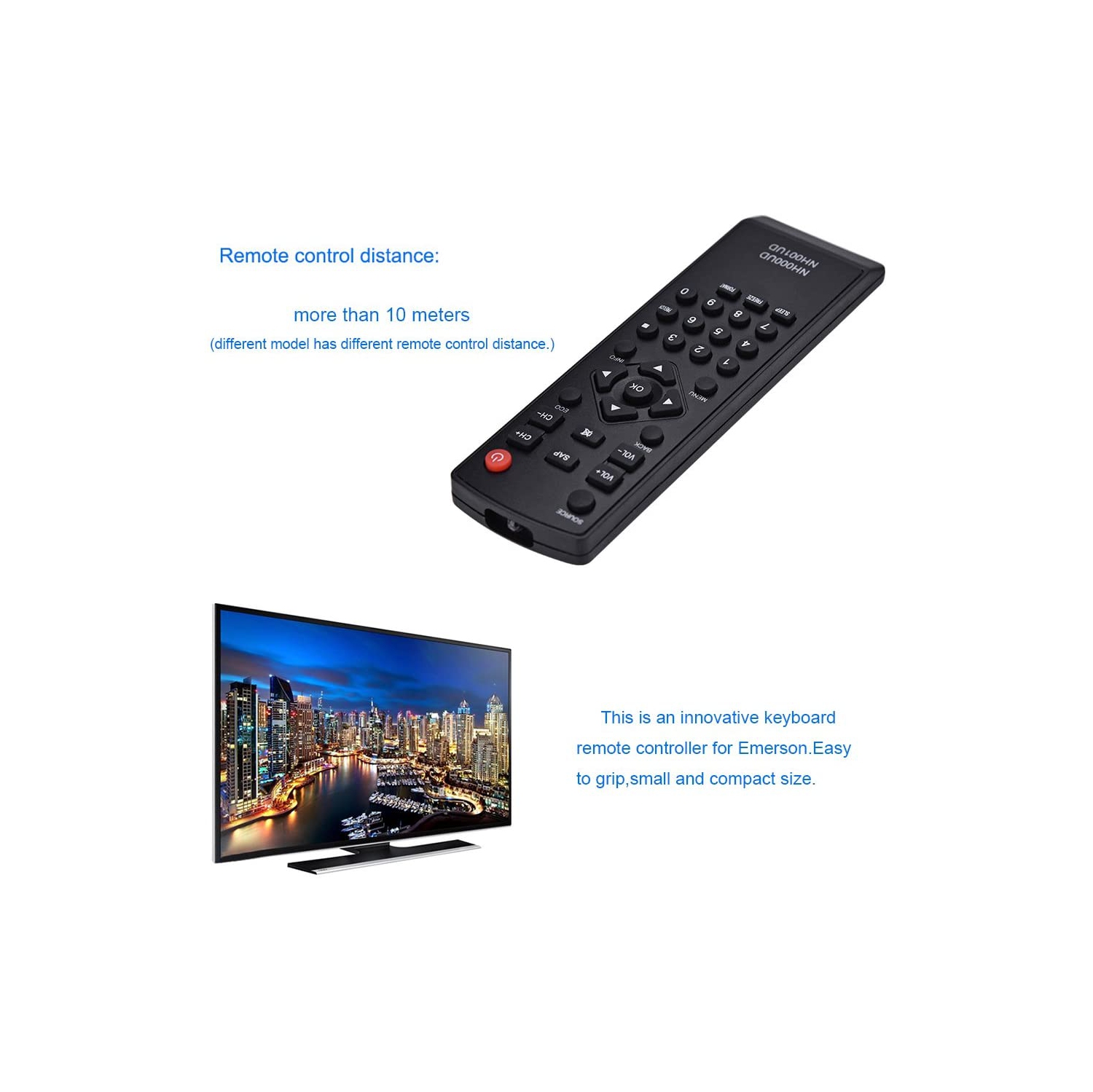 Universal Remote Control NH000UD Replacement for Smart TV, 4K TV Remote Control for Brand LCD Digital