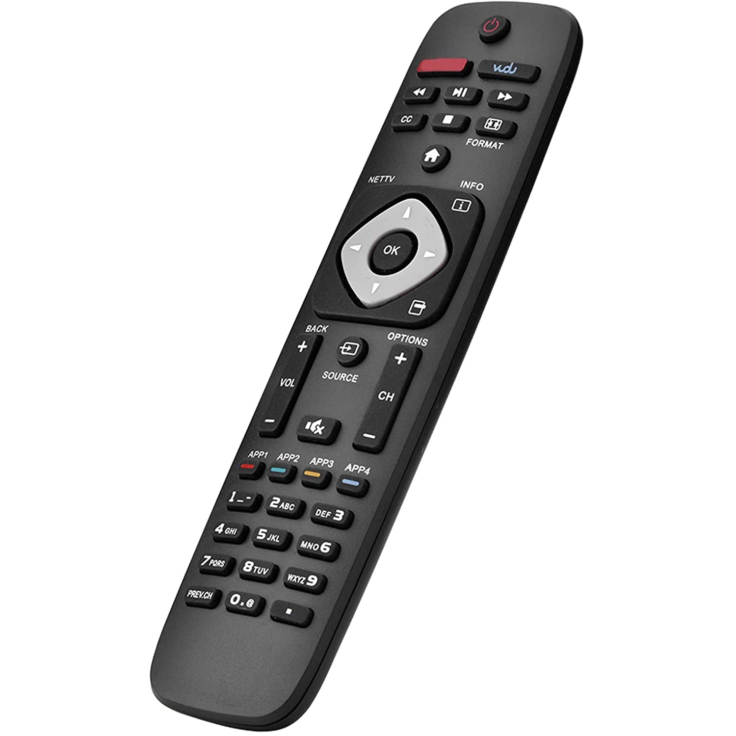 Universal Smart TV Remote Control Replacement for URMT39JHG003, 10m Remote Control Distance, Black