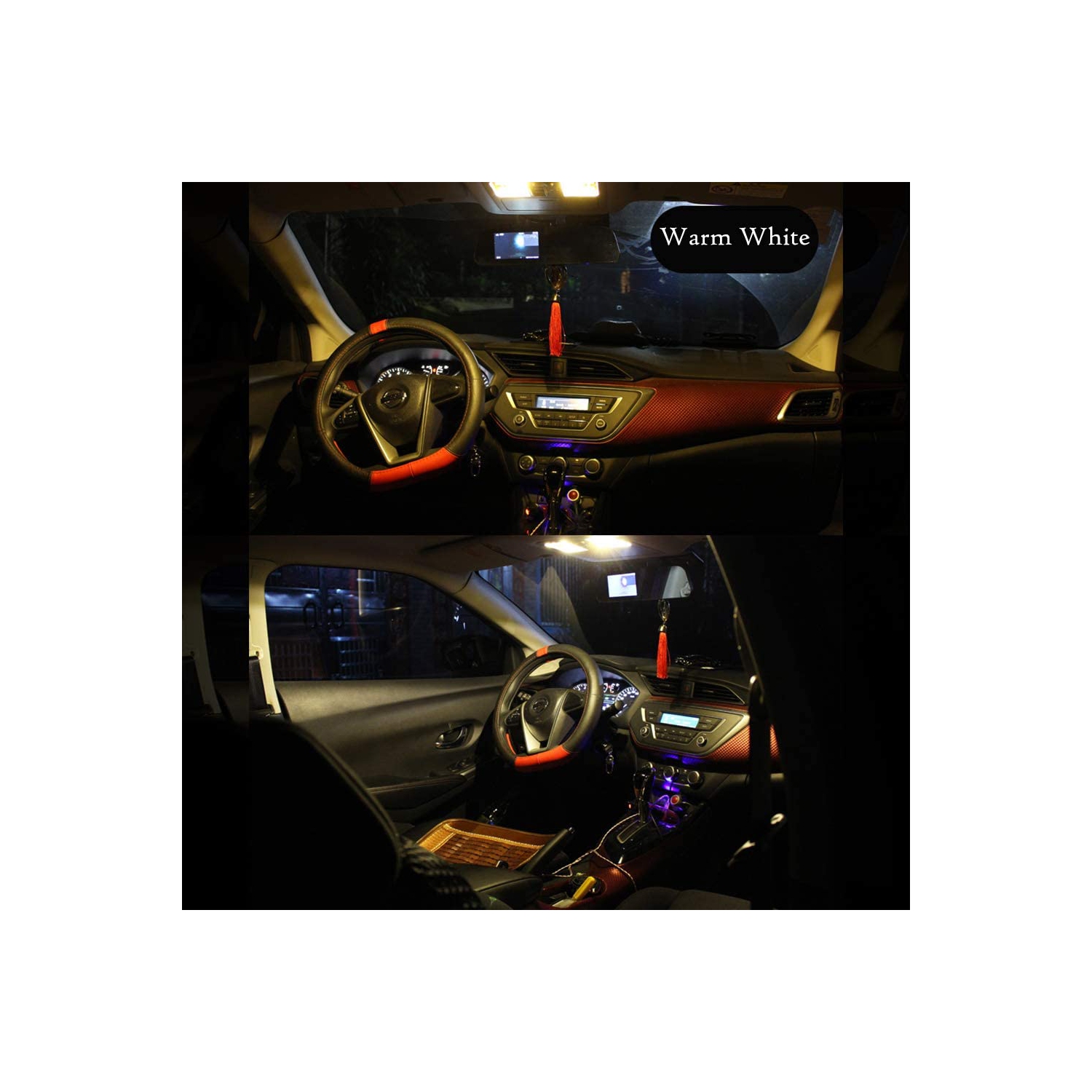 LED Dome Light Bulbs 31mm DE3175 DE3021 DE3022 Warm White 3000K 3014 SMD for Cars Map License Plate Trunk Interior