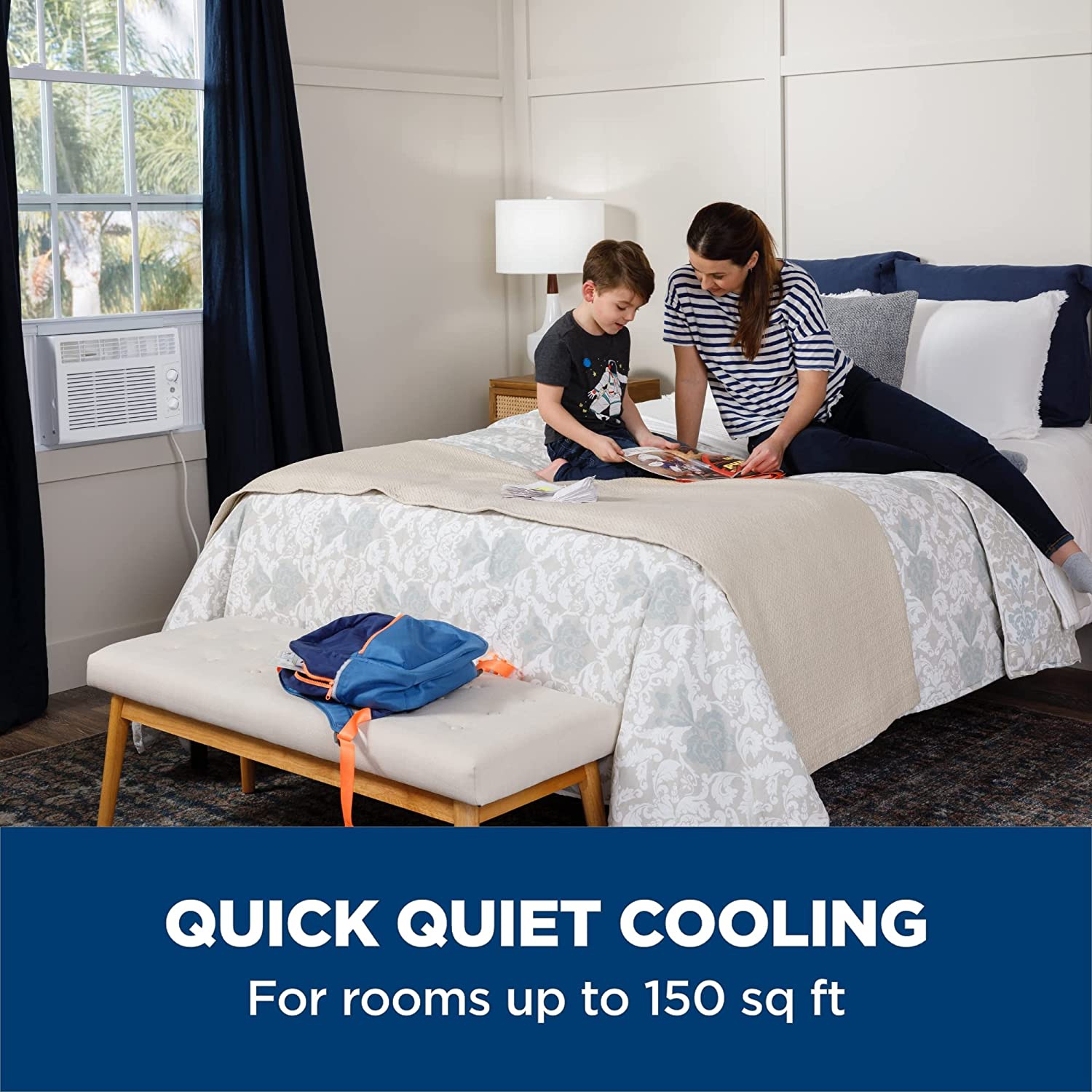 Climatiseur de fenêtre de GE de 12 5,000 BTU, mécanique, piscines allant jusqu’à 150 pi2 Pi, trousse d’installation facile incluse, blanc