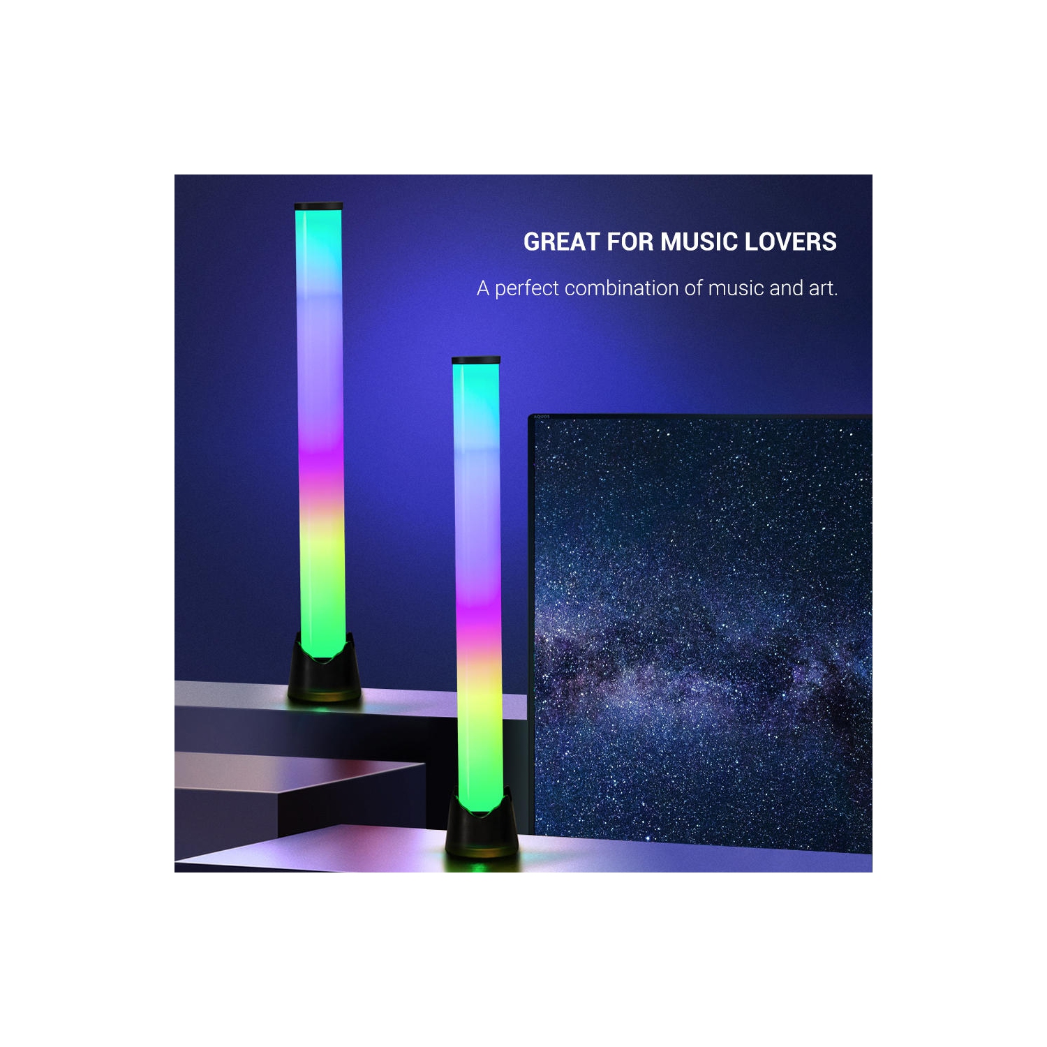 Lumière ambiante créative colorée RVB contrôlée par application pour voiture, décoration de salle de jeu, bureau, studio DJ