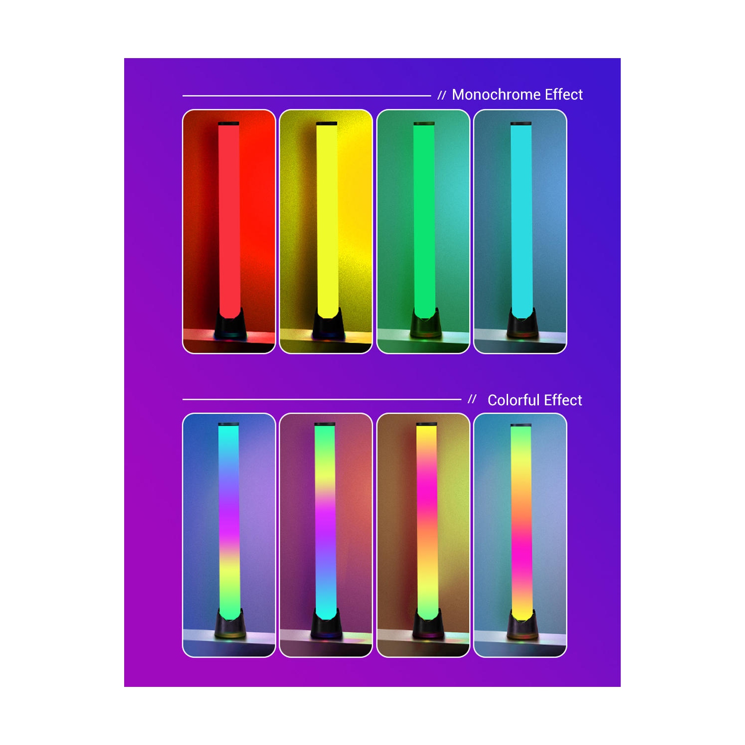 Lumière ambiante créative colorée RVB contrôlée par application pour voiture, décoration de salle de jeu, bureau, studio DJ