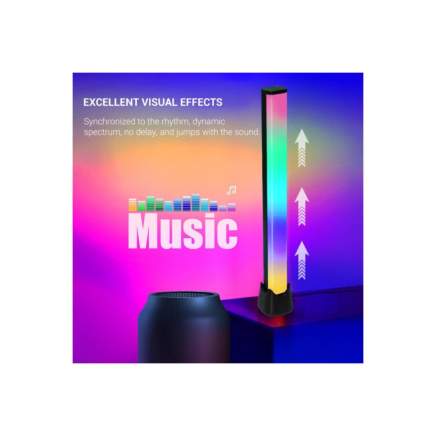 Lumière ambiante créative colorée RVB contrôlée par application pour voiture, décoration de salle de jeu, bureau, studio DJ