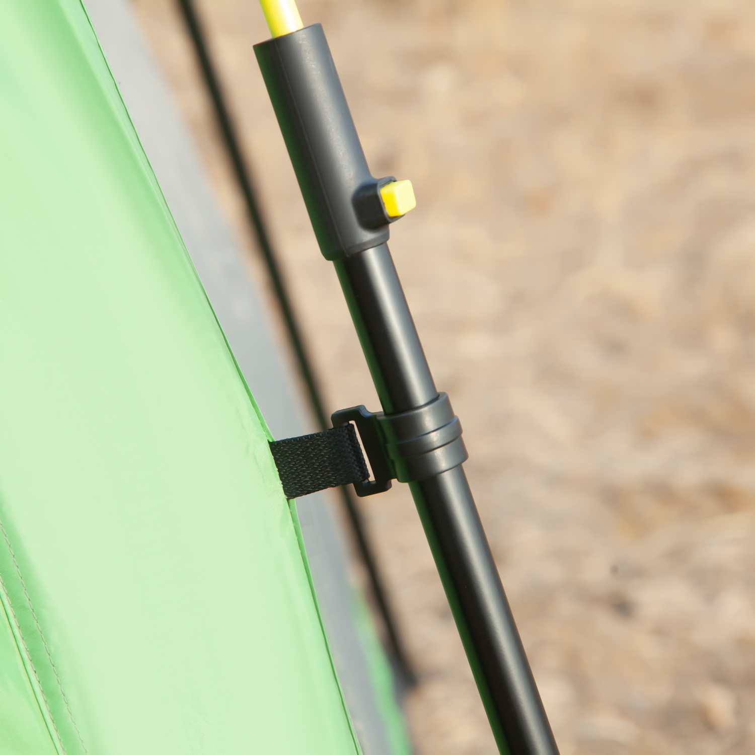 Outsunny 6 People Instant Automatic Camping Tent, 2-Tier Fabric Backpacking Tent with 4 Windows 2 Doors Portable Carry Bag for Fishing Hiking, Green