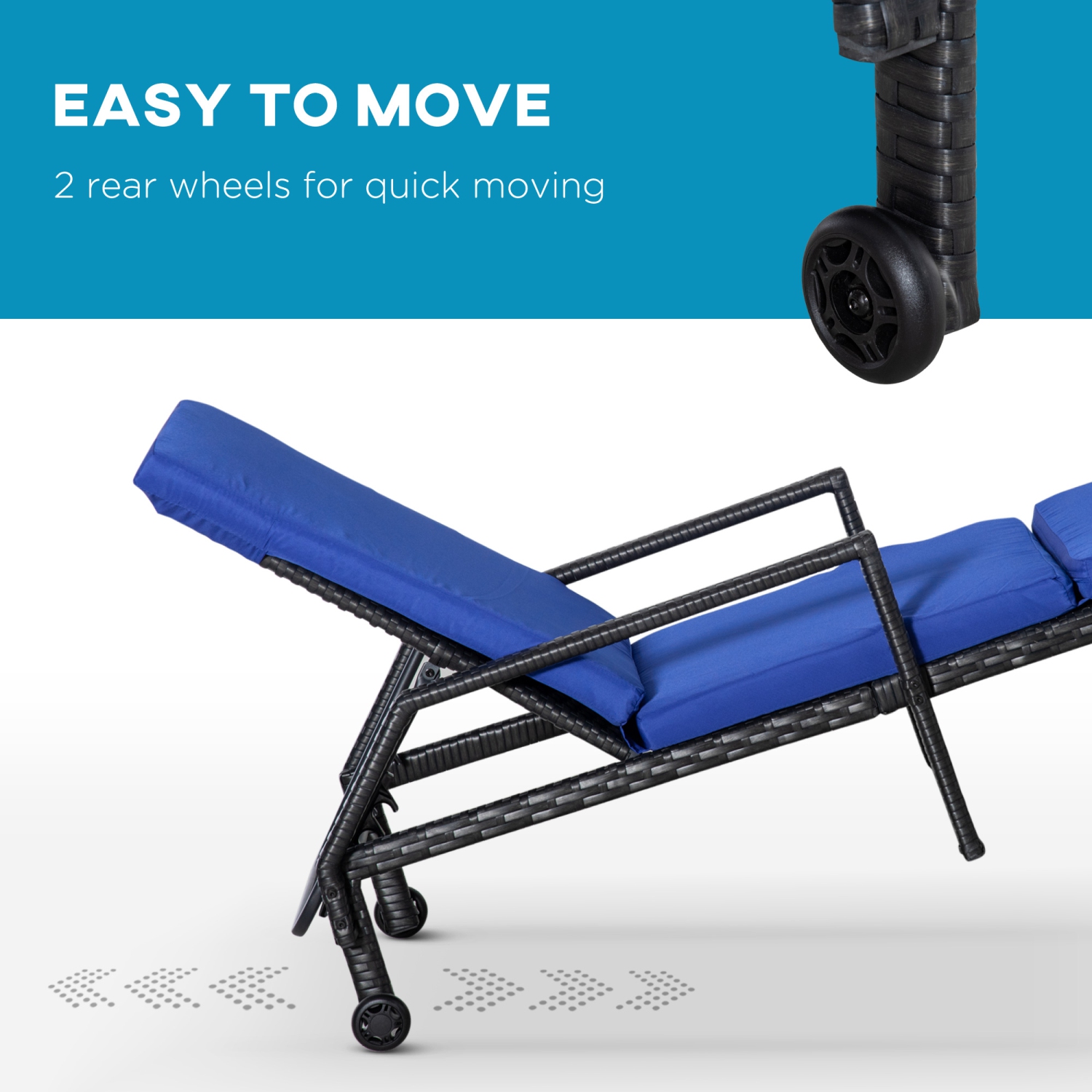 Chaise longue extérieure en osier et rotin Outsunny chaise longue extérieure en rotin, fauteuil de jardin inclinable avec dossier réglable à 5