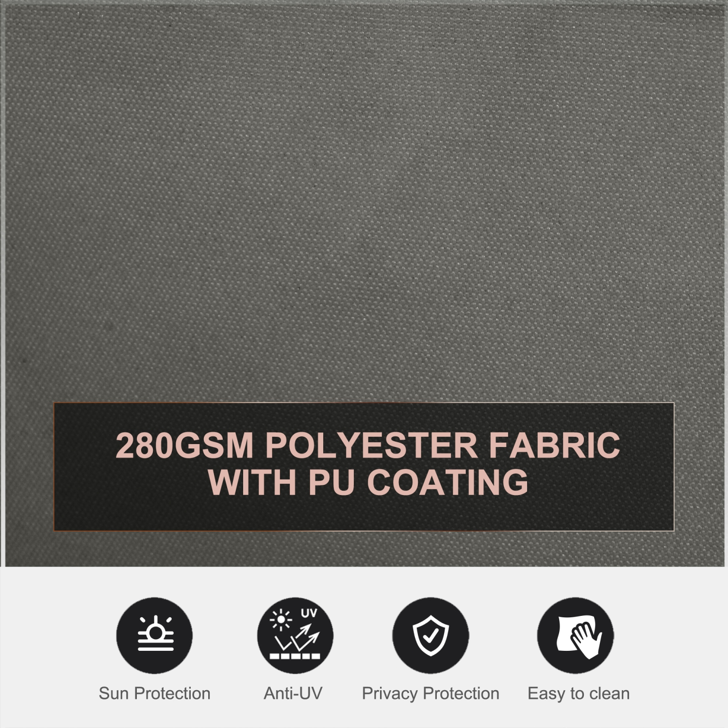 Outsunny Patio Retractable Double Side Awning, Folding Privacy French Screen Fence, Privacy Wall Corner Divider, Garden Outdoor Sun Shade Wind