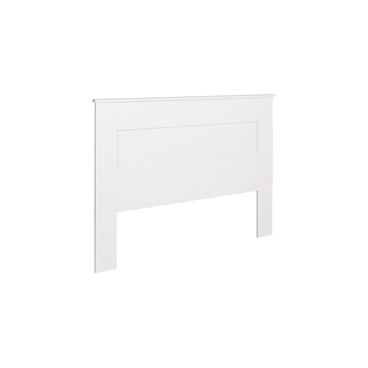 Wright Home Traditional Queen Flat Panel Wood Headboard in White
