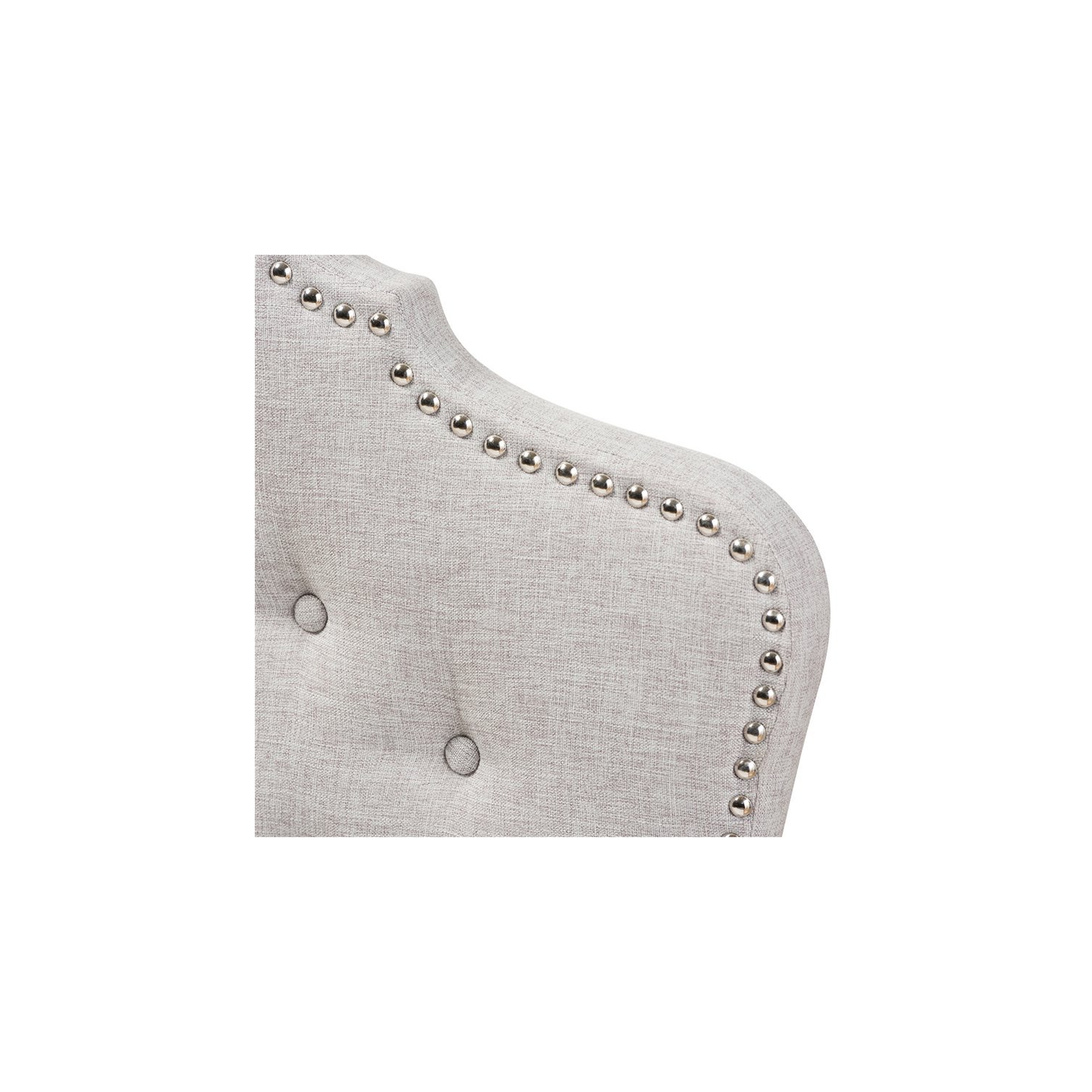 Bowery Hill Modern Tufted Queen Panel Headboard in Grayish Beige