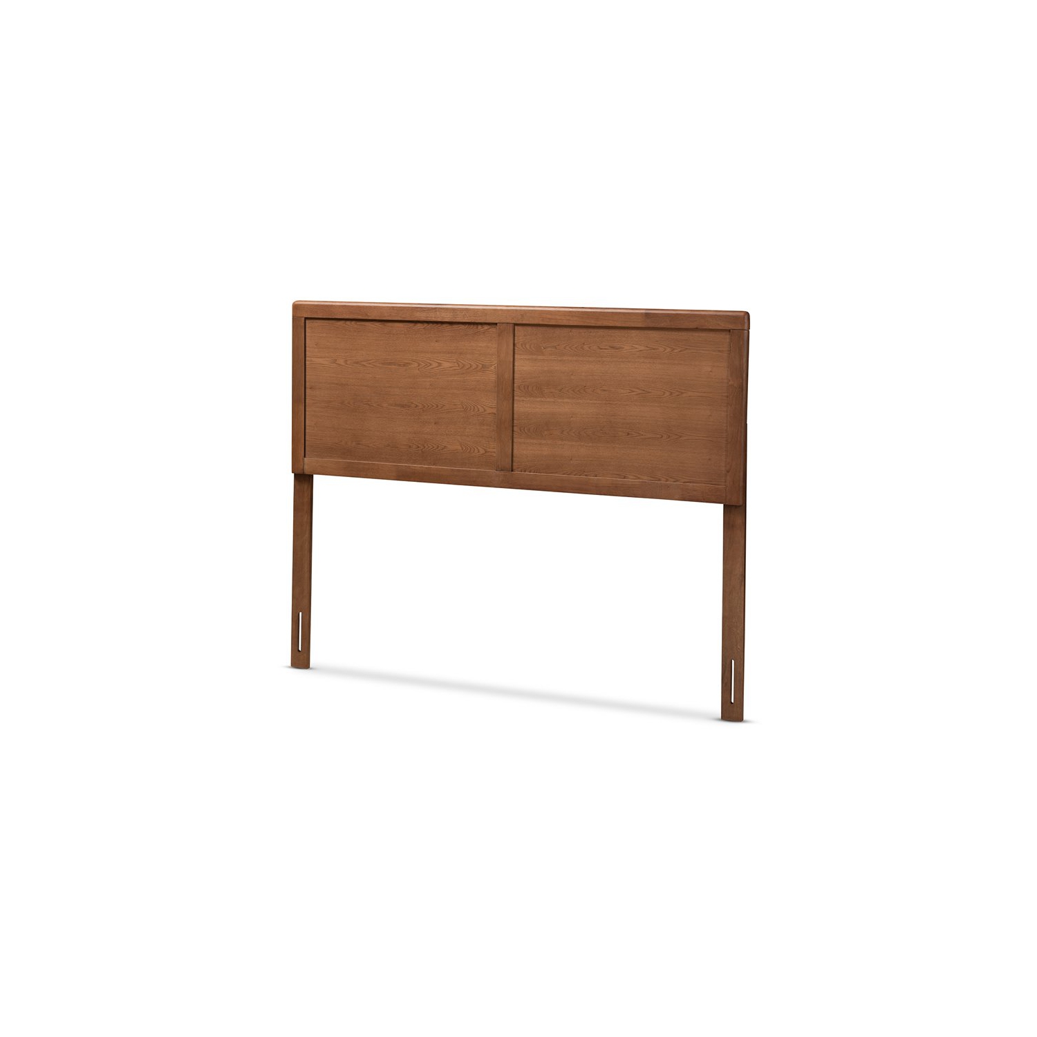 Bowery Hill Mid-Century Wood Queen Headboard in Walnut Brown
