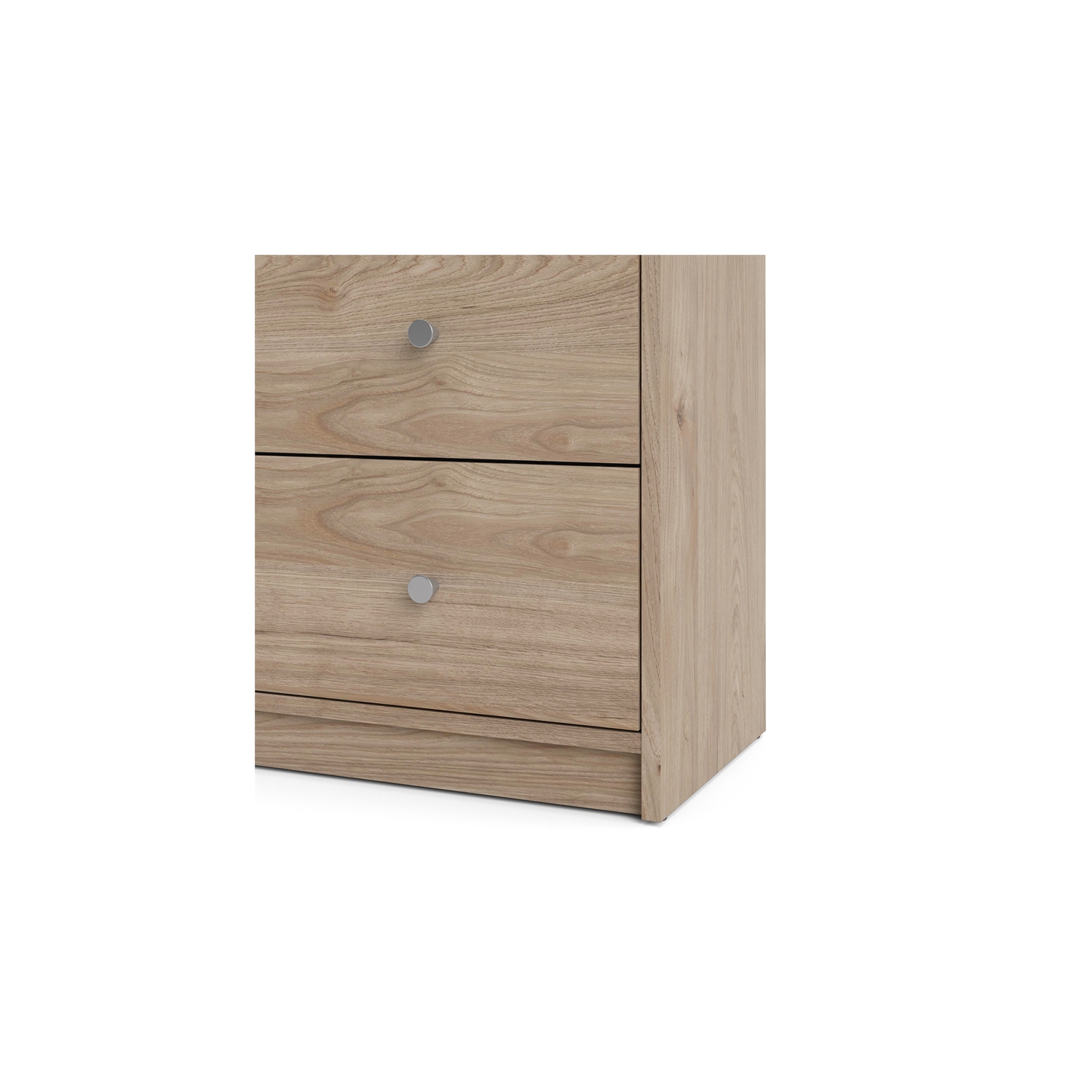 Pemberly Row Engineered Wood Brown Contemporary 6 Drawer Double Dresser