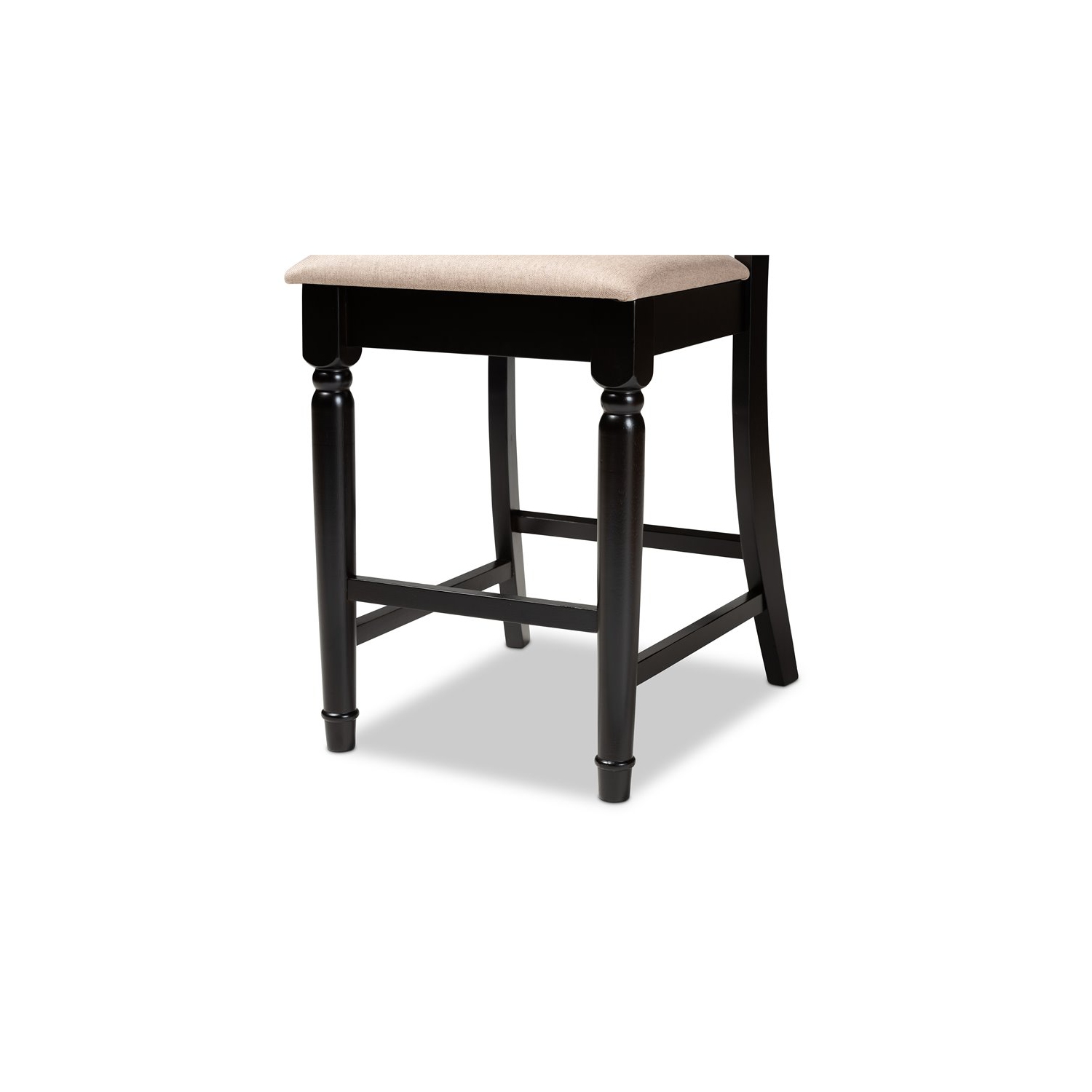 Bowery Hill Sand Upholstered Espresso Wood 5-piece Pub Set