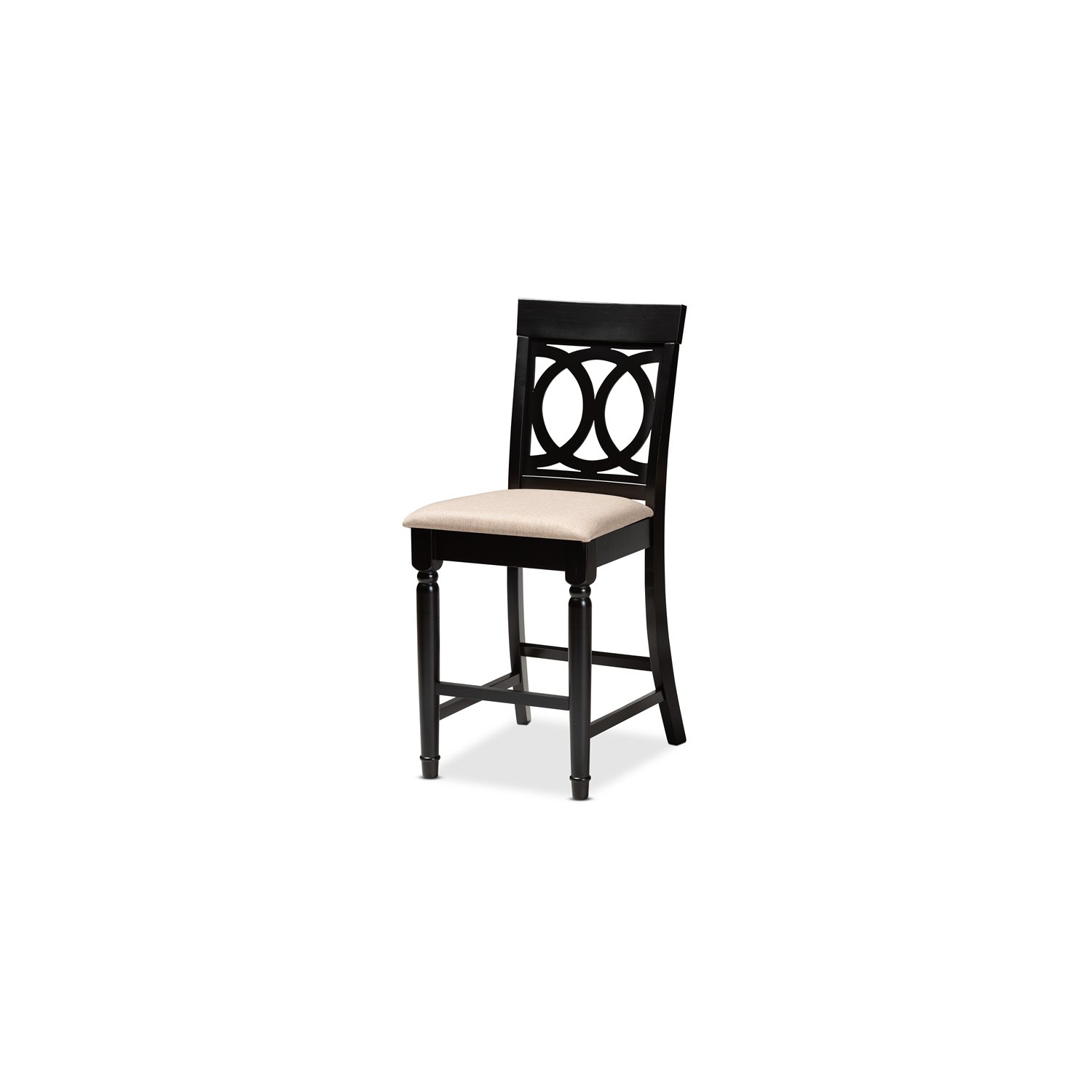 Bowery Hill Sand Upholstered Espresso Wood 5-piece Pub Set