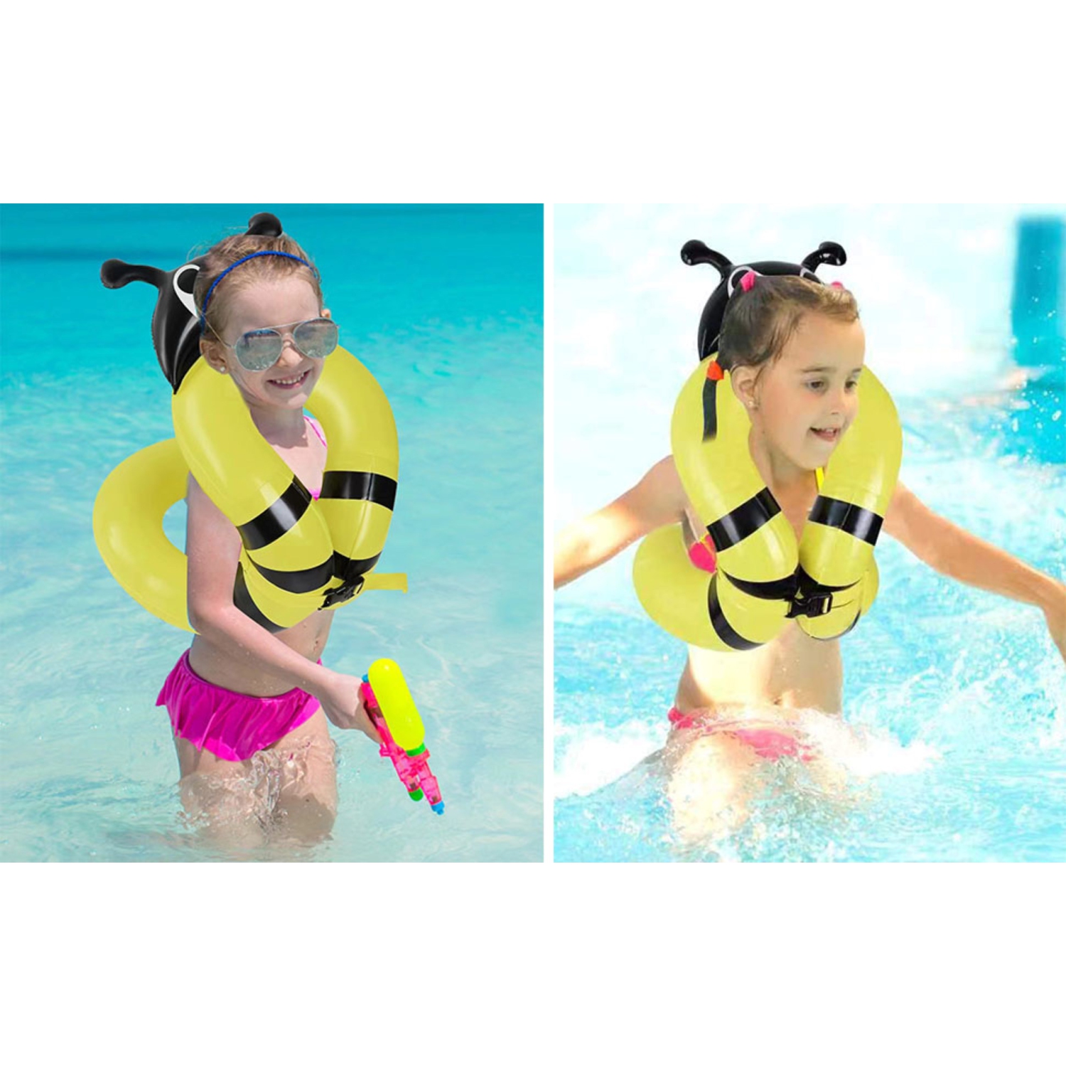 Veste de piscine gonflable de 16 po Honey Bee - 2-6 ans