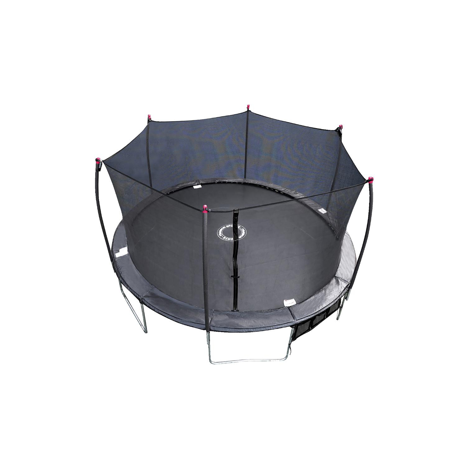 Trampoline ovale avec filet et cible, 17 pi