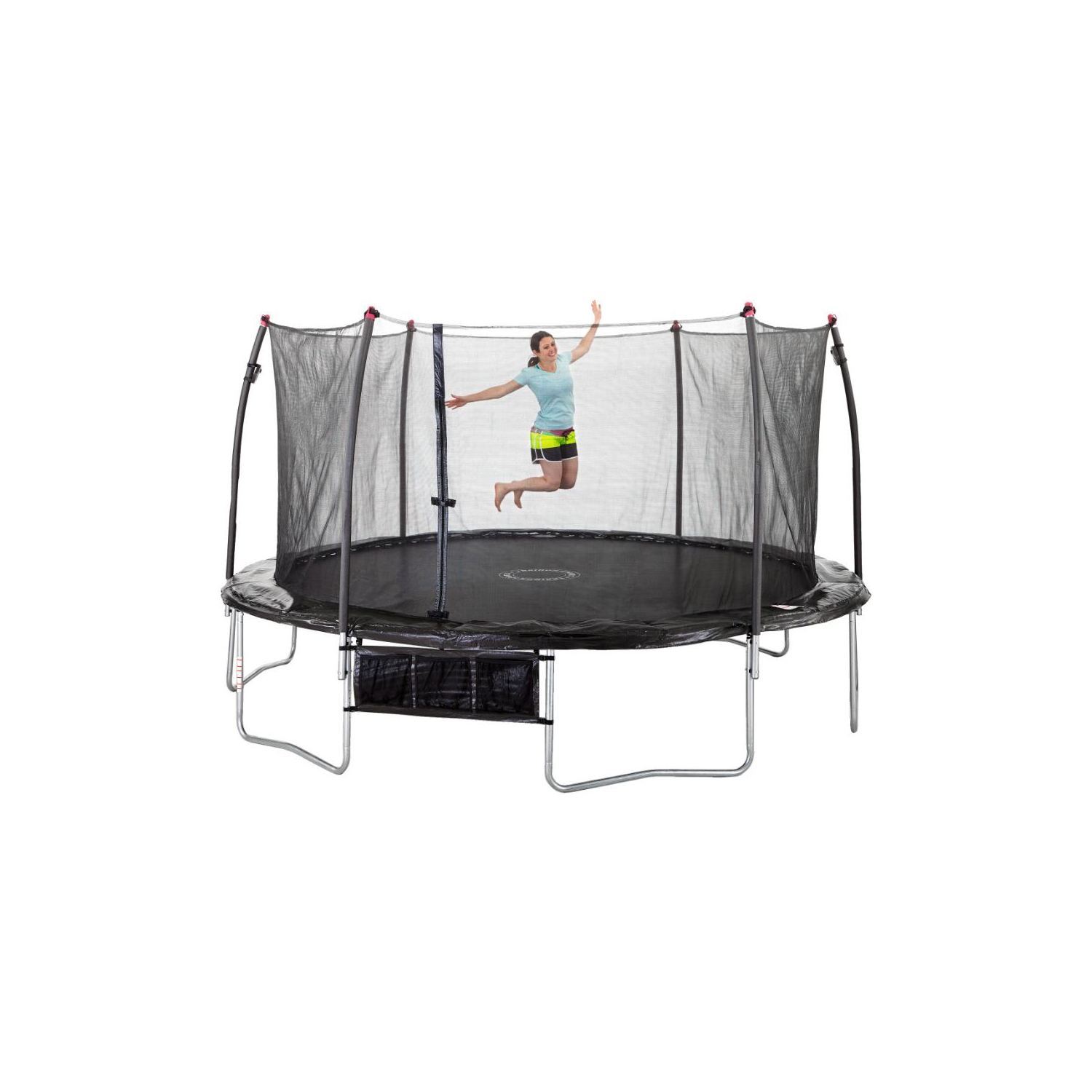 Trampoline ovale avec filet et cible, 17 pi